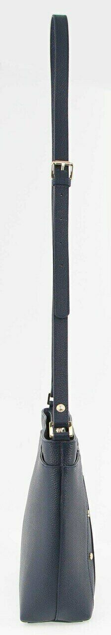 Morrissey Italian Womens Structured Leather Cross Body Handbag Bag Ladies - Navy 4