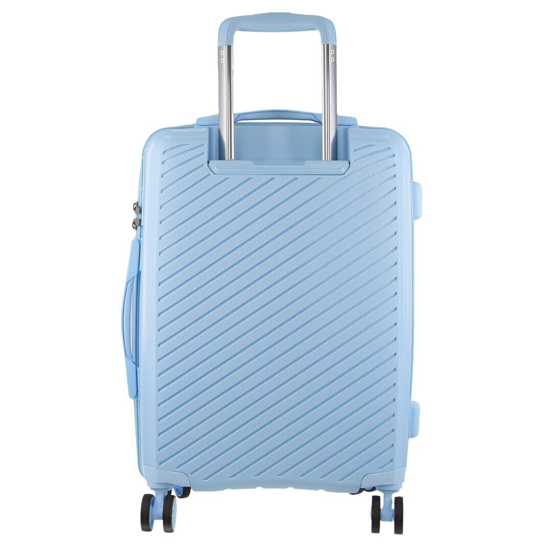 Pierre Cardin Inspired Milleni Cabin Luggage Bag Travel Carry On Suitcase 54cm (39L) - Blue 5