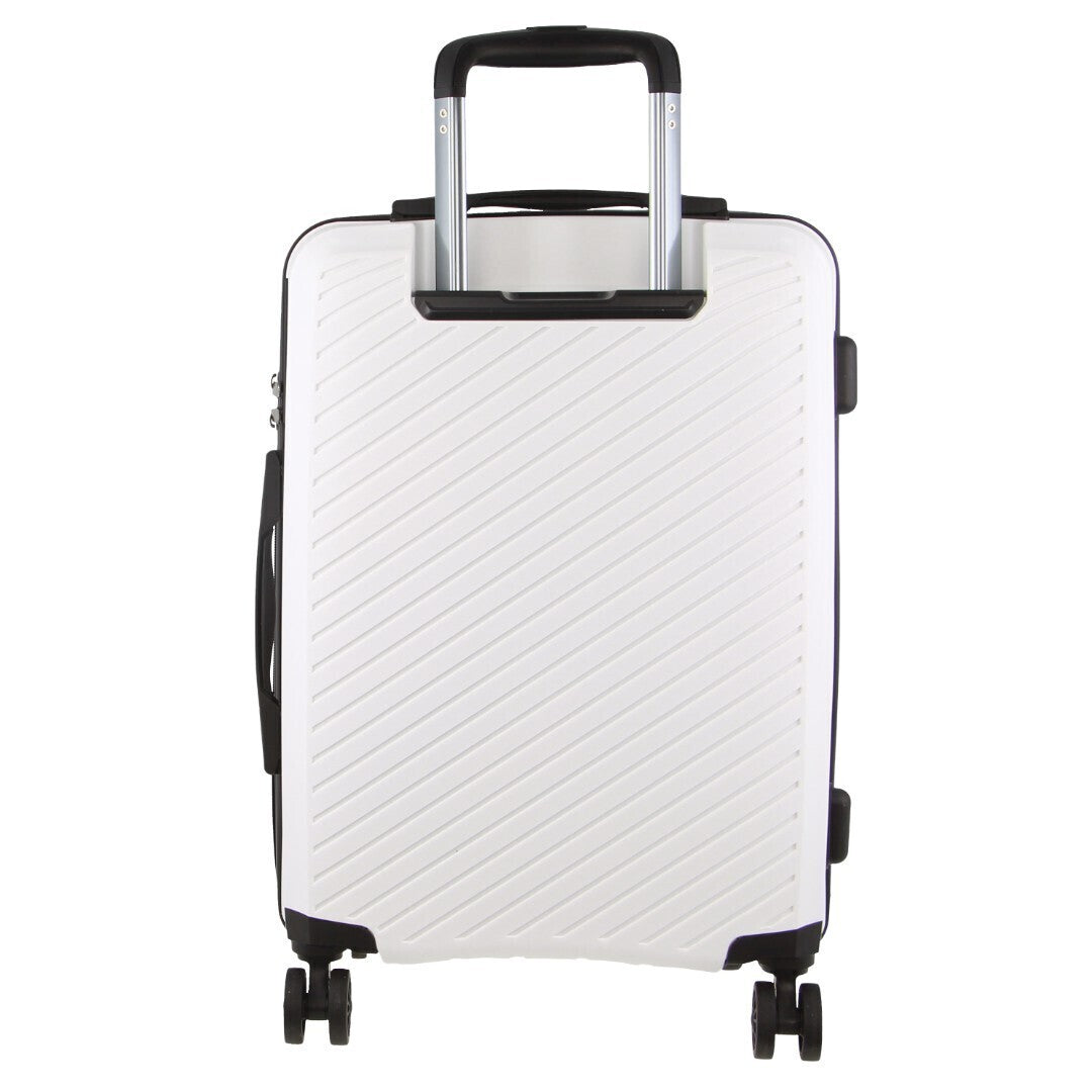Pierre Cardin Inspired Milleni Cabin Luggage Bag Travel Carry On Suitcase 54cm (39L) - White 6