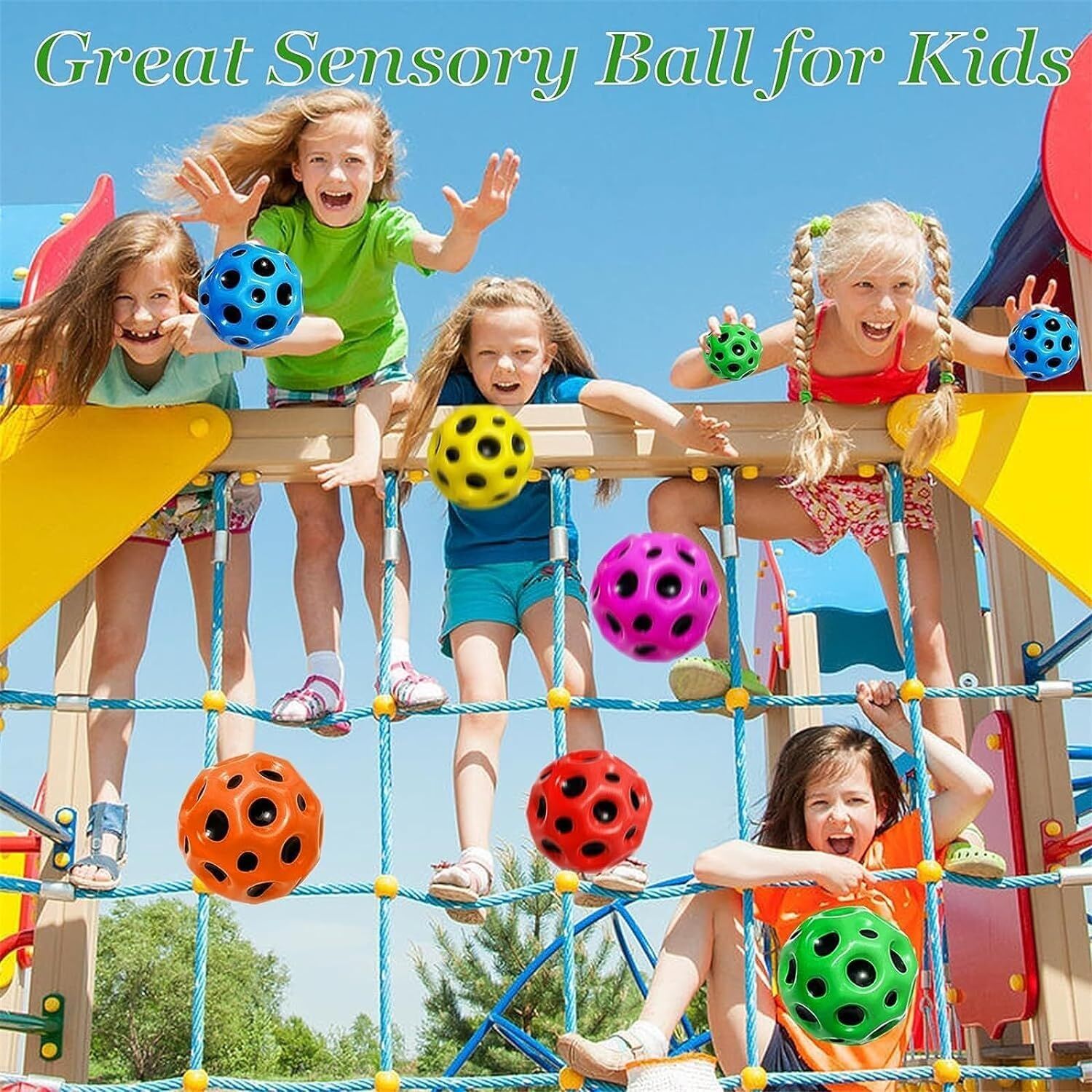 High Bouncing Ball Space Ball Bouncy Ball Outdoor Throw Catch Moon Ball Kids Toy 3