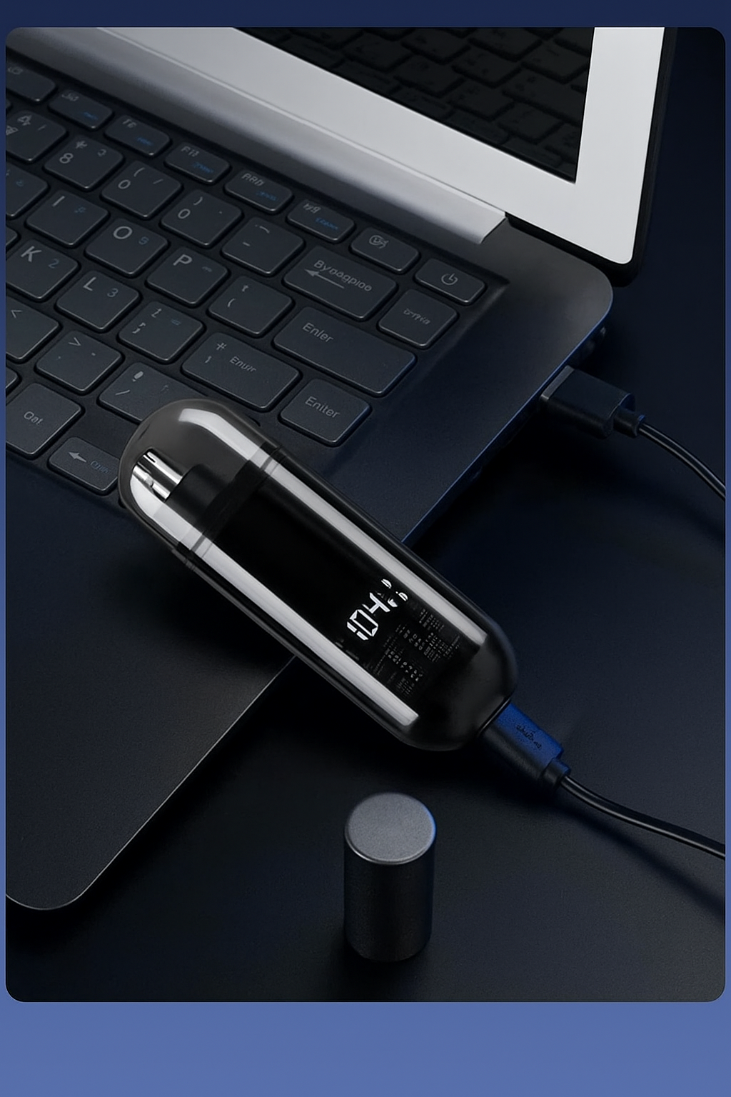 Handheld Portable Nose Hair Trimmer Rechargeable USB-C Clipper Shaver in Black 4