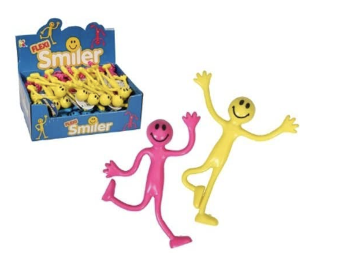 3x Bendy Smiley Man - Assorted 3