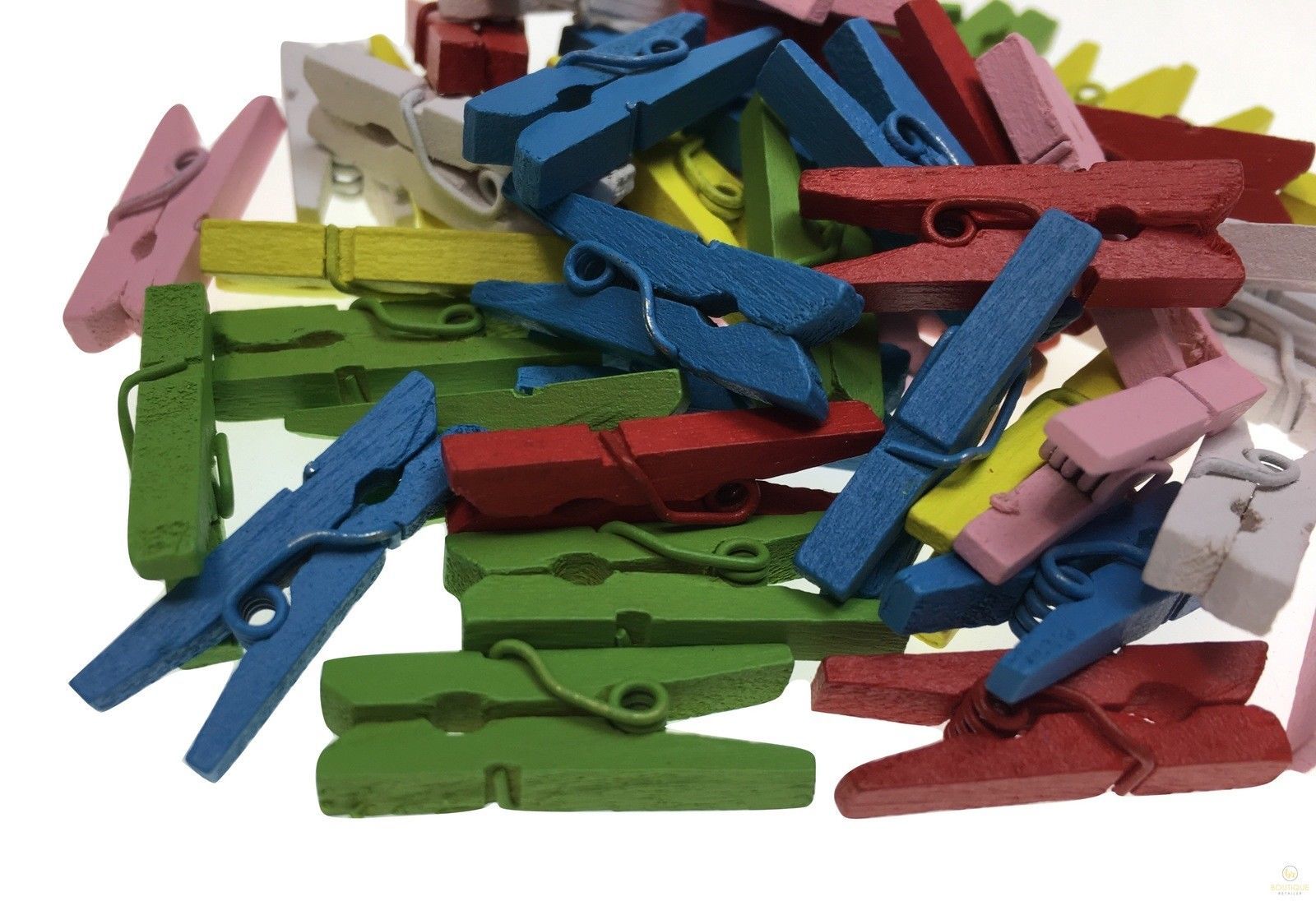 900pcs MINI WOODEN PEGS Natural Craft Baby Shower Clothes Pin Scrapbook 35mm 3