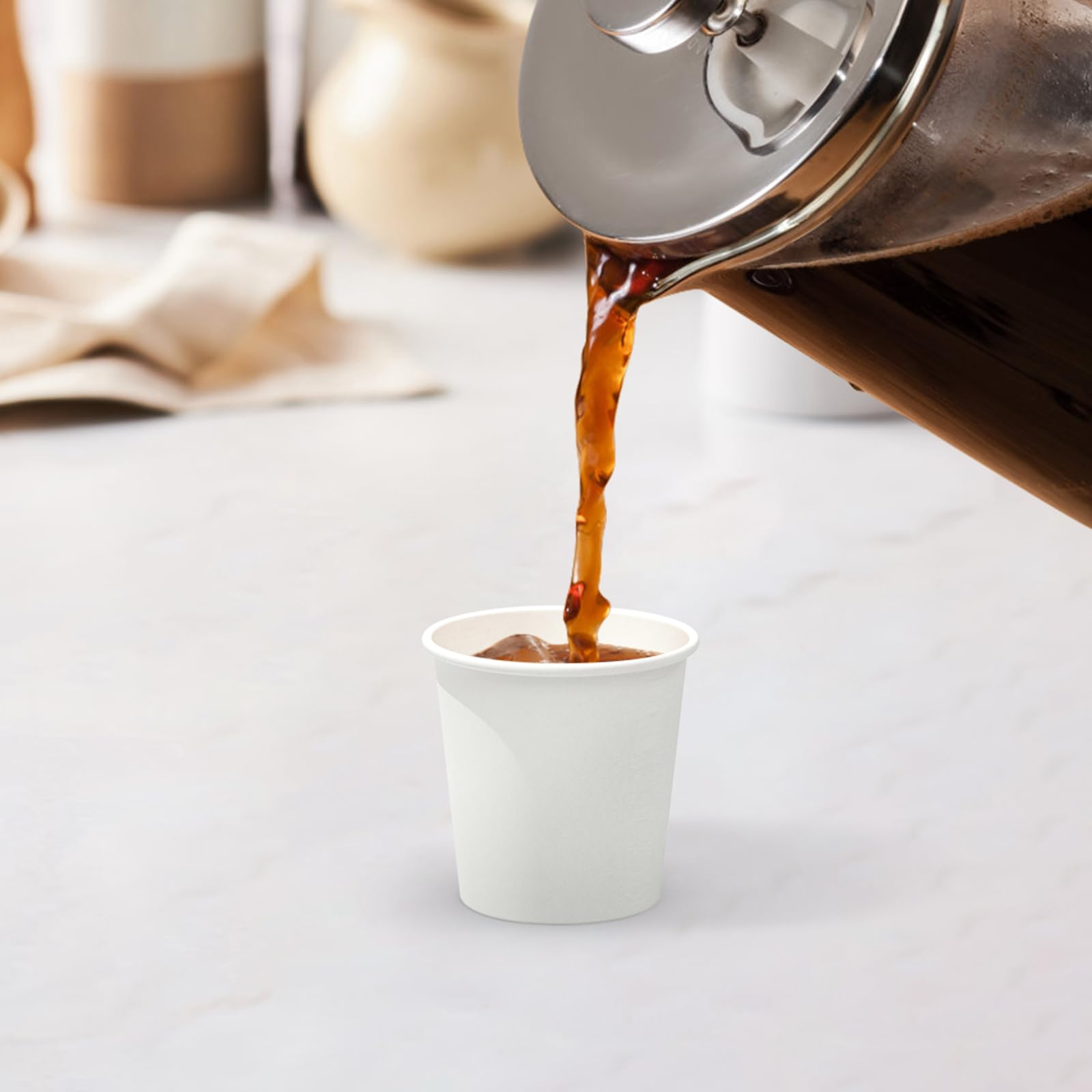 2400x 4oz Premium Small Paper Coffee Cups Espresso Macchiato Piccolo Short Black in White 4