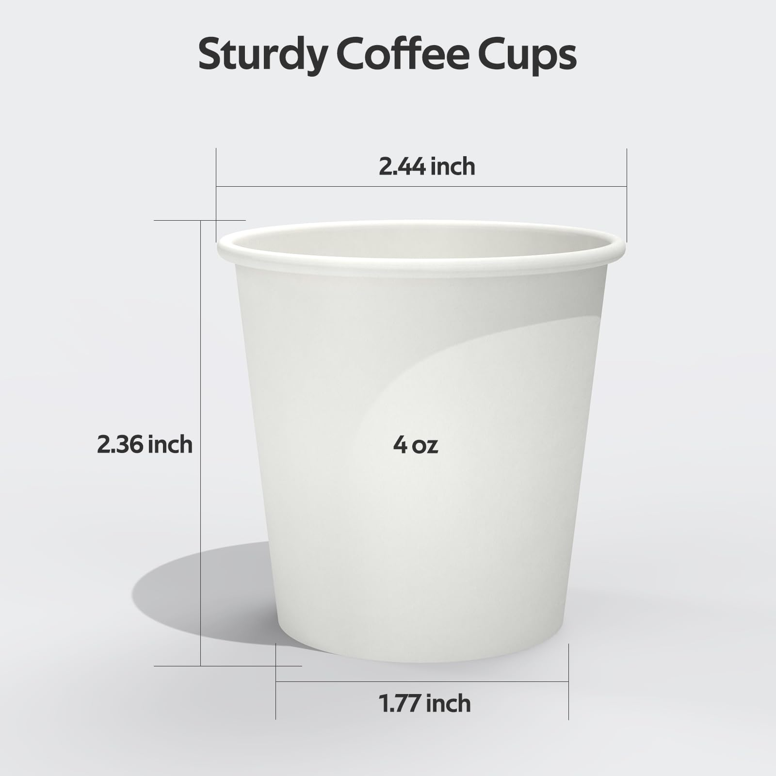 2400x 4oz Premium Small Paper Coffee Cups Espresso Macchiato Piccolo Short Black in White 7