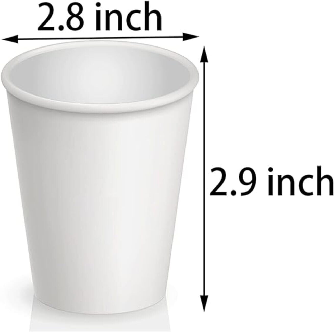 1000pcs 6oz Premium White Paper Coffee Takeaway Cups Bulk 7