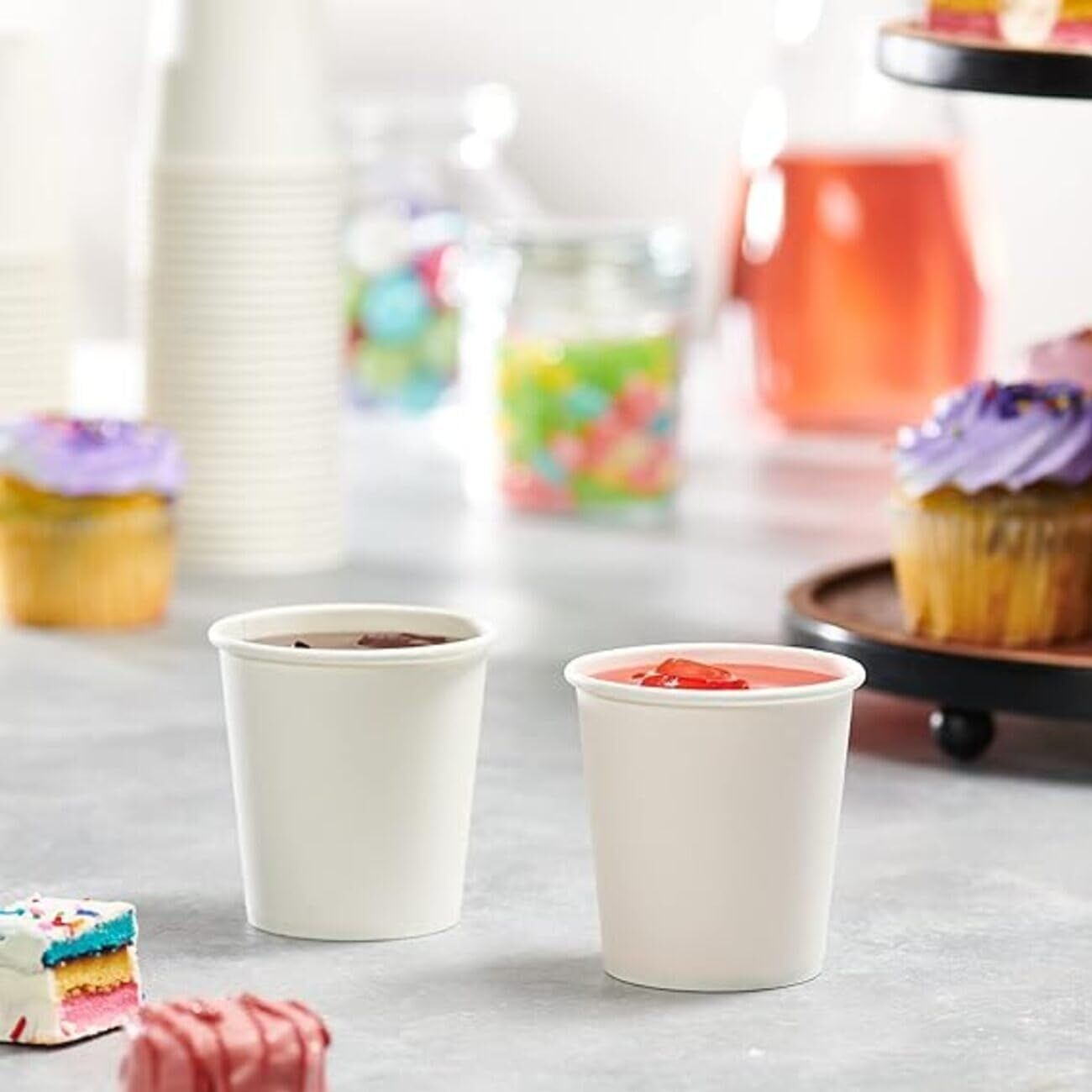 1000pcs 6oz Premium White Paper Coffee Takeaway Cups Bulk 8