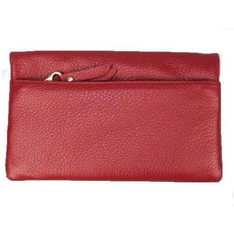 Pierre Cardin Ladies Womens Genuine Leather Bi-Fold RFID Purse Wallet - Red 3