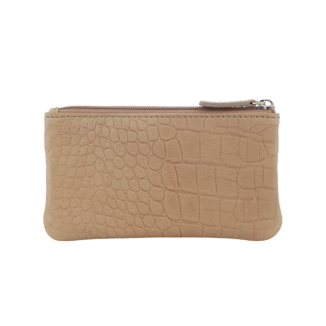 Pierre Cardin Ladies Womens Genuine Leather RFID Coin Purse Wallet - Taupe (Croc) 3
