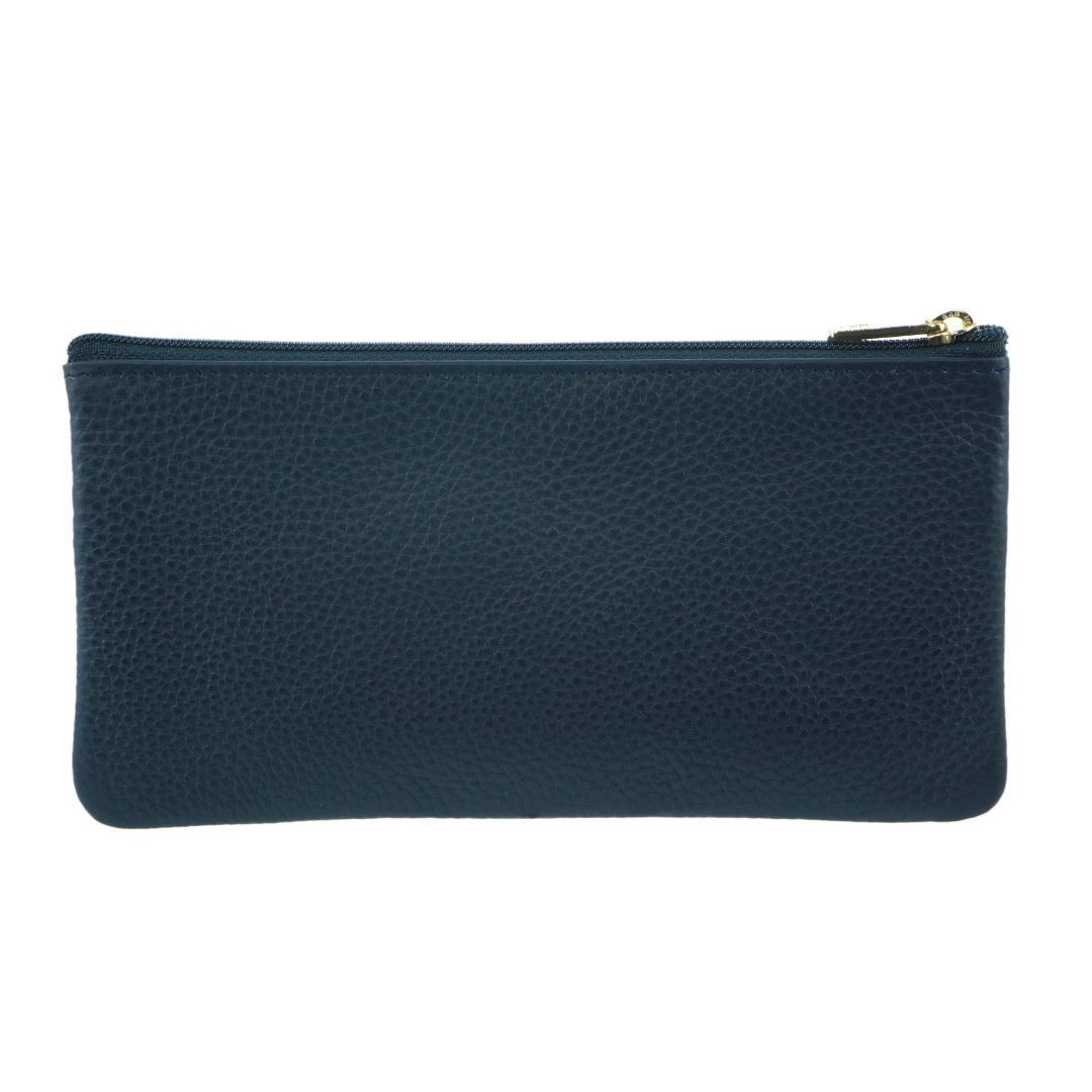 Pierre Cardin Ladies Womens Genuine Soft Leather Italian Wallet - Navy 3