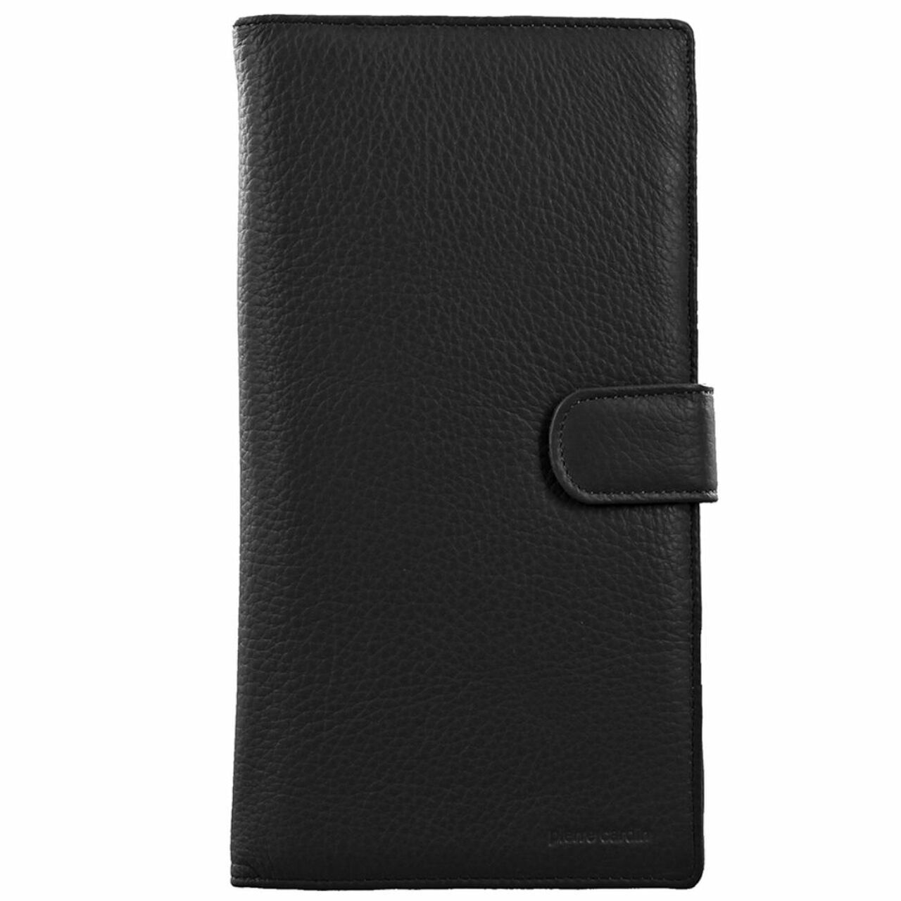 Pierre Cardin Leather Passport Holder Travel Wallet w/ RFID Protection - Black 3