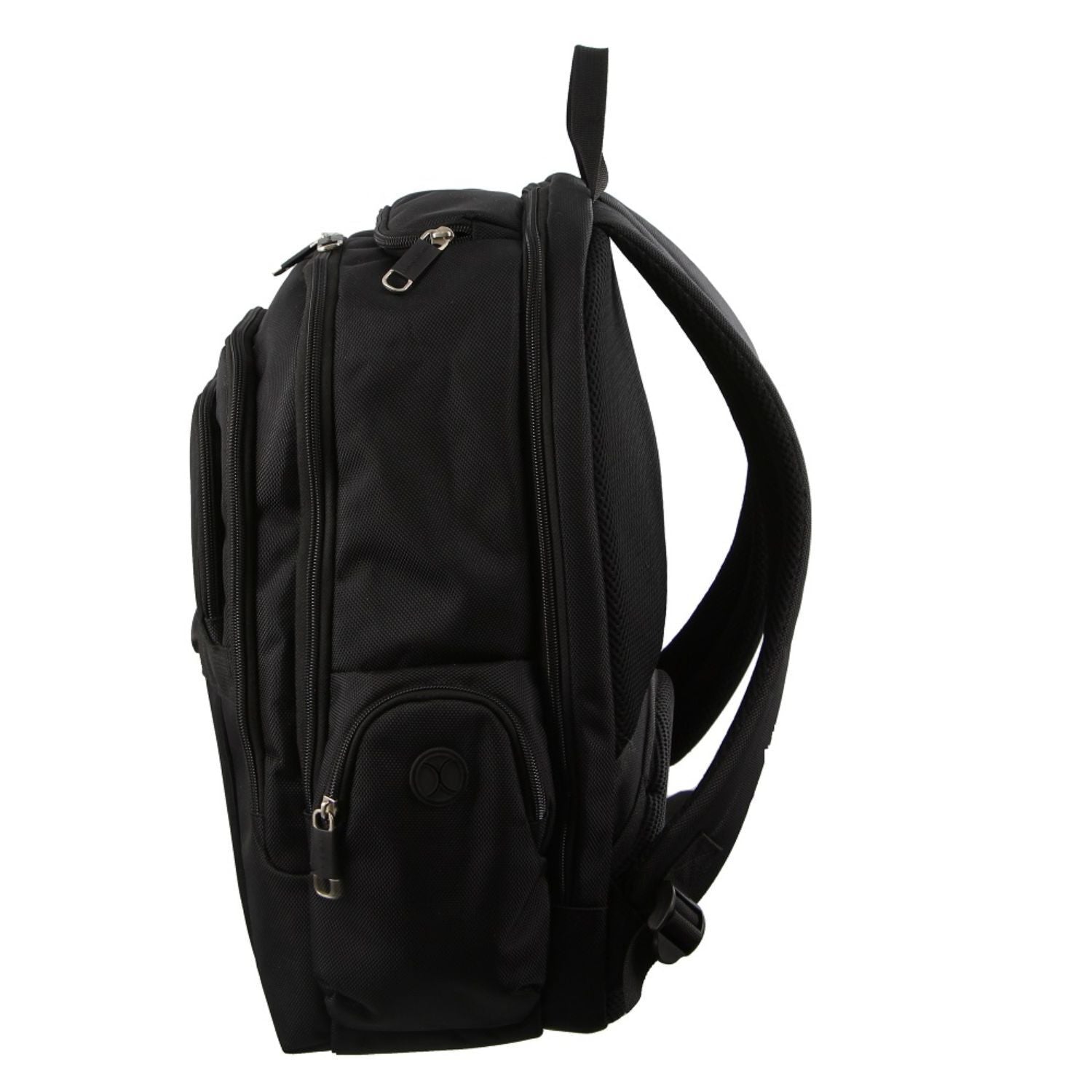 Pierre Cardin 30L Large Padded Backpack Bag w 13" Laptop Sleeve Travel Luggage - Black 4