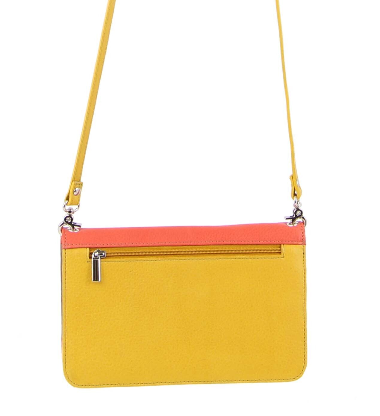 Pierre Cardin Genuine Leather Ladies Wallet Clutch Bag - Orange/Yellow 3