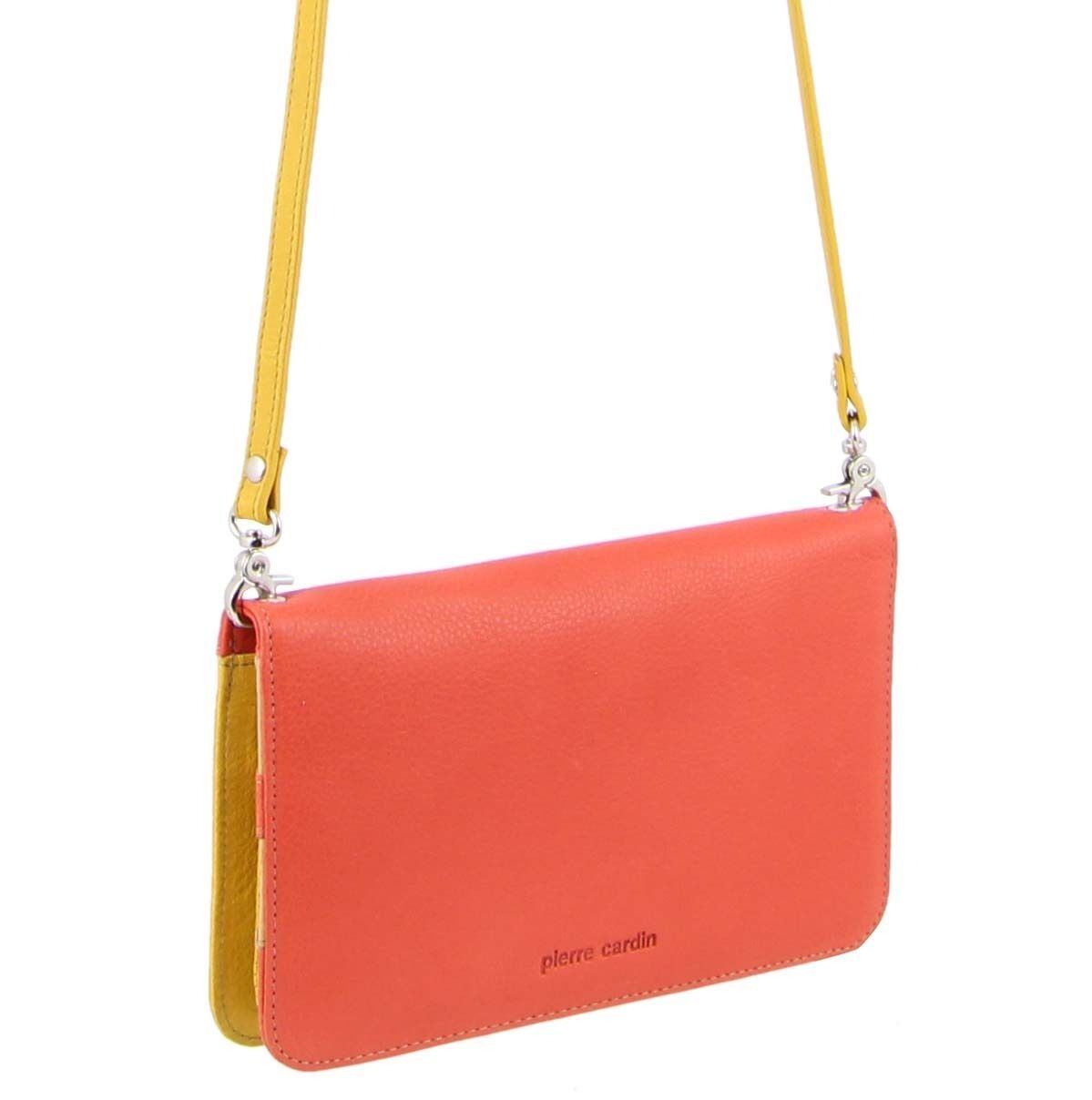Pierre Cardin Genuine Leather Ladies Wallet Clutch Bag - Orange/Yellow 4