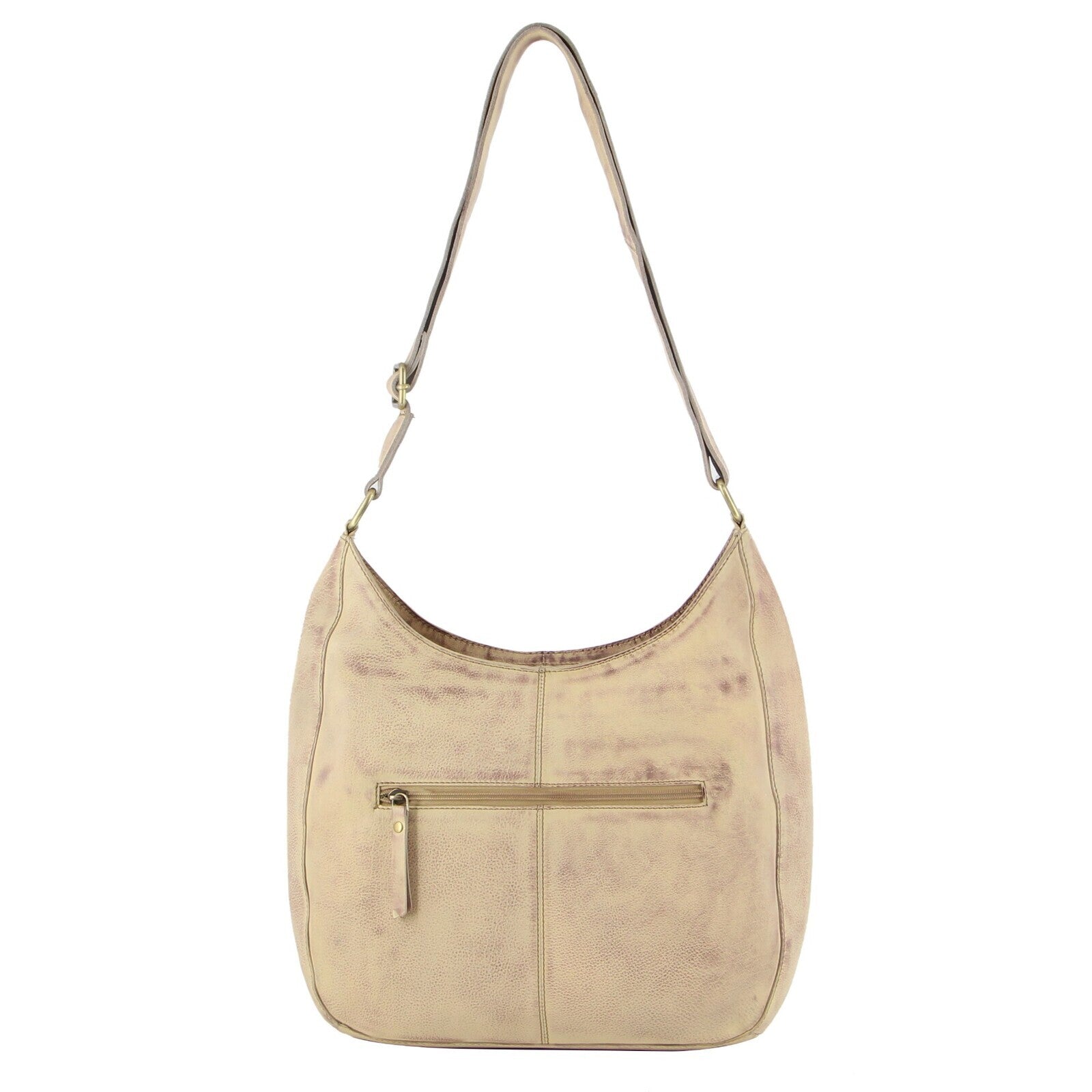 Pierre Cardin Womens Italian Leather Bag Perforated Cross Body Travel - Latte 3