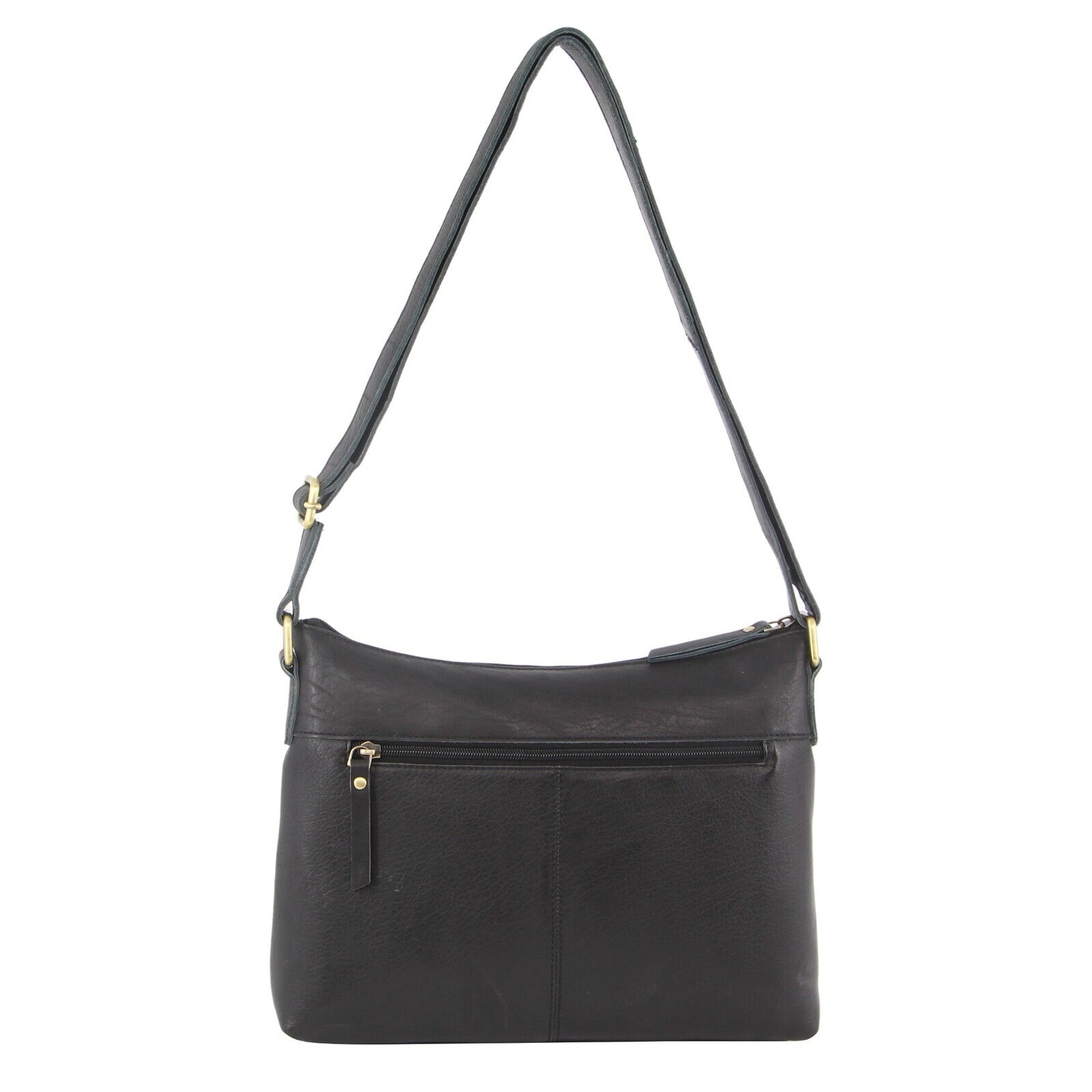 Pierre Cardin Womens Leather Perforated Cross-Body Bag with stud Detailing - Black 4