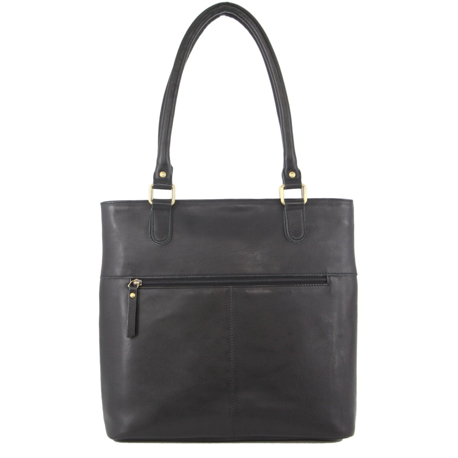 Pierre Cardin Womens Leather Perforated Shoulder Bag with stud Detailing - Black 4