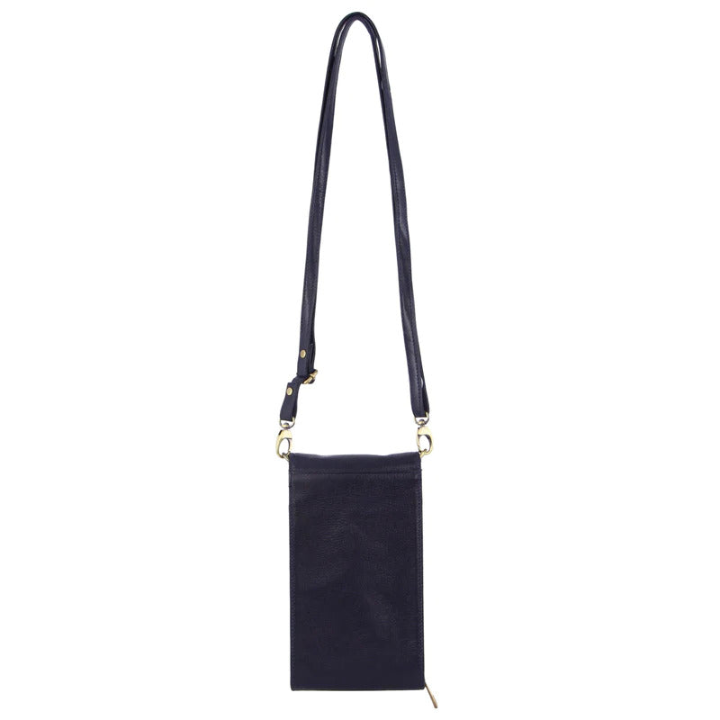 Pierre Cardin Ladies Leather Cross Body Bag/Wallet Bag/Clutch Wallet - Indigo 3