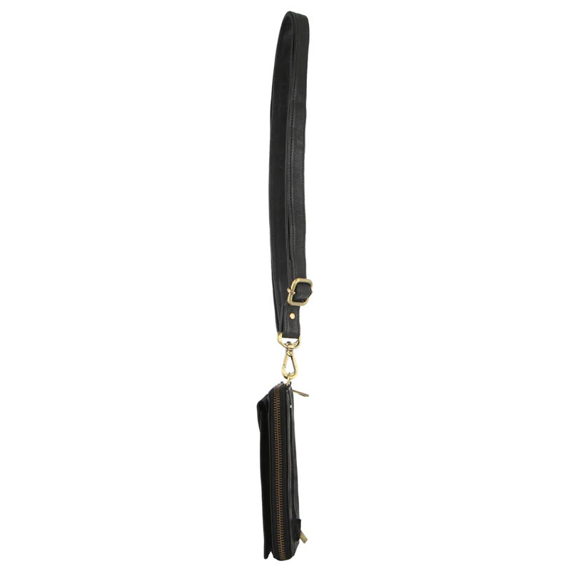 Pierre Cardin Ladies Leather Cross Body Bag/Wallet Bag/Clutch Wallet - Black 3
