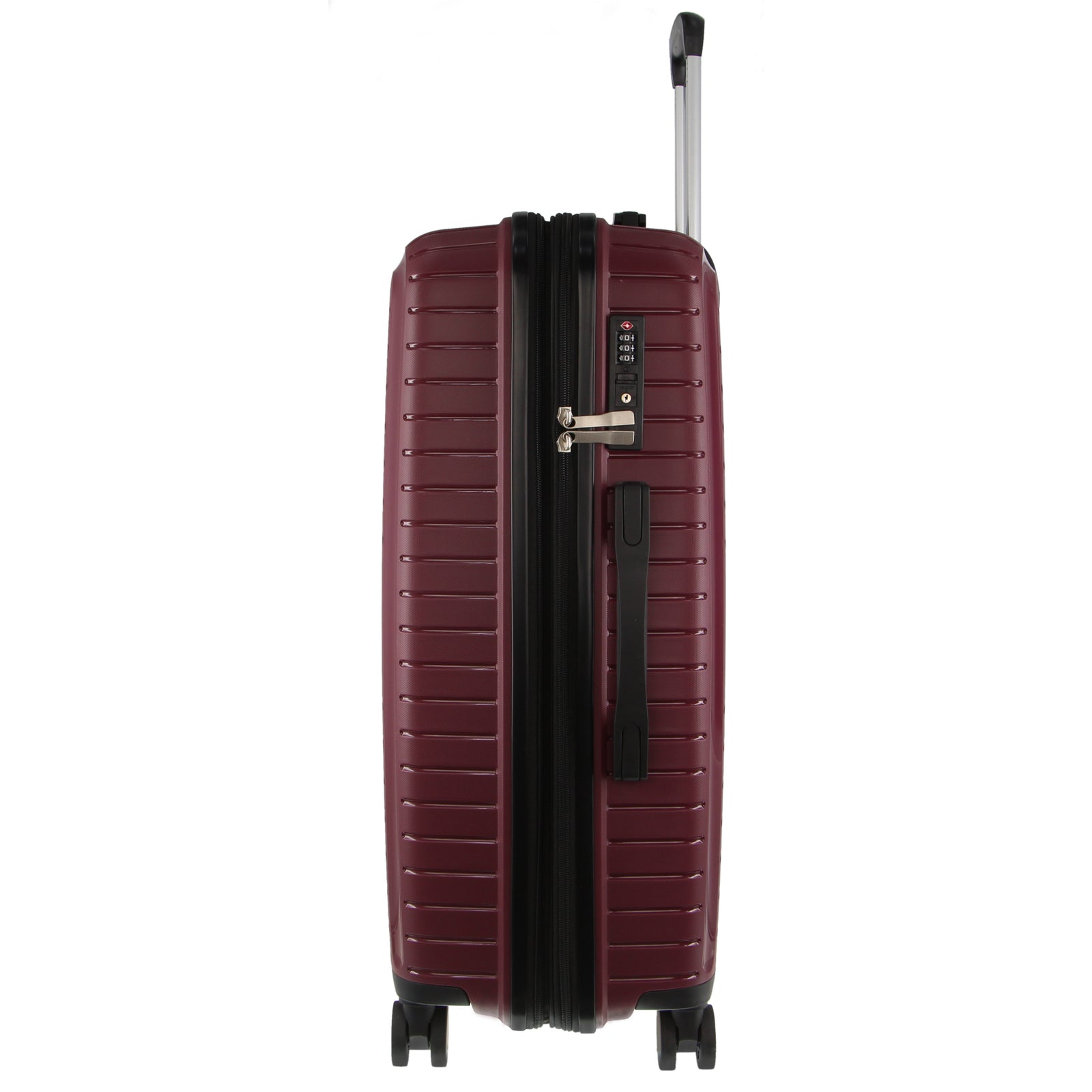 Pierre Cardin 65cm Medium Hard-Shell Suitcase Travel Luggage Bag - Burgundy 5