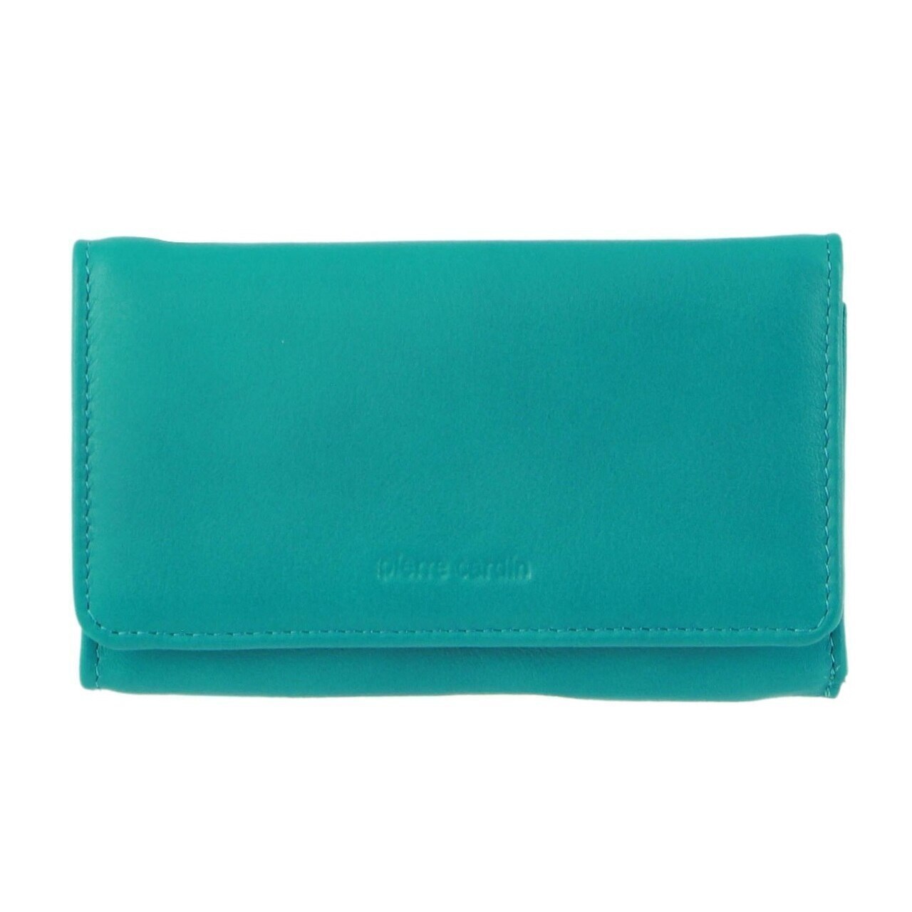 Pierre Cardin Womens Soft Italian Leather RFID Purse Wallet Rustic - Turquoise 3