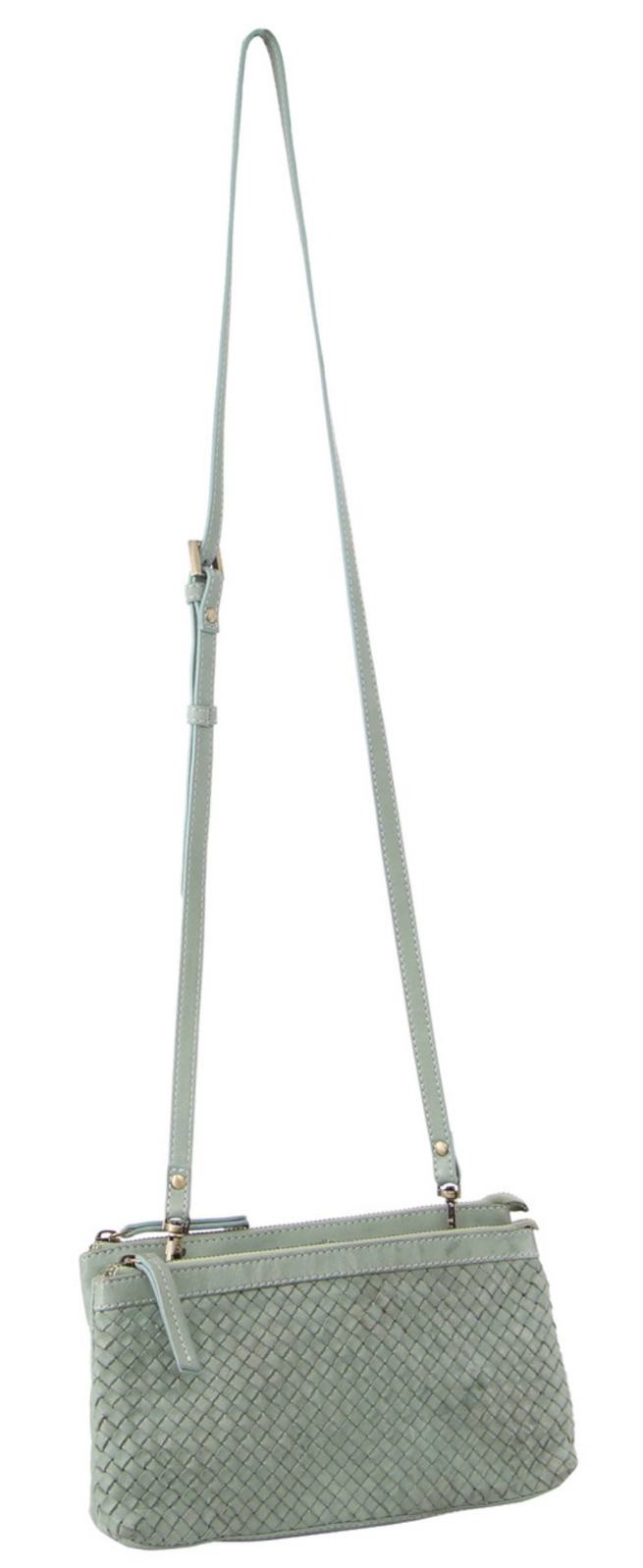 3-Piece Set Pierre Cardin Womens Woven Cross-Body Bag - Mint Green 6