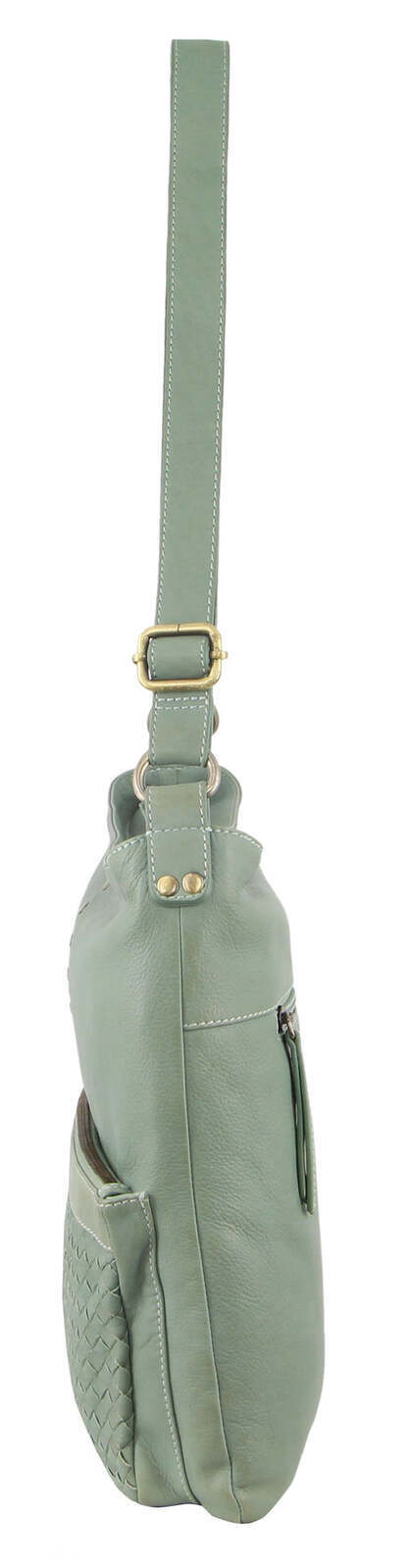 3-Piece Set Pierre Cardin Womens Woven Cross-Body Bag - Mint Green 10