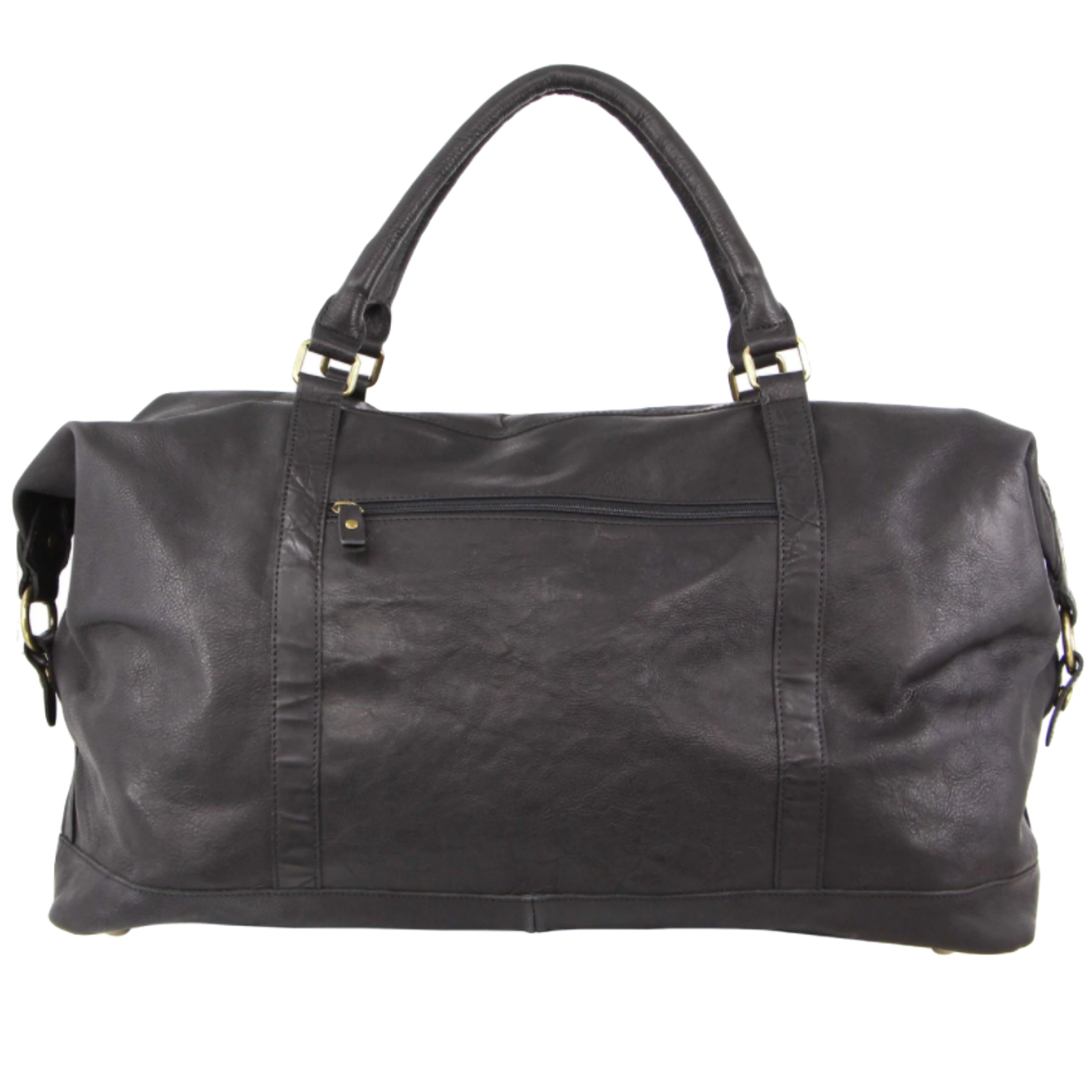 Pierre Cardin Mens Leather Business Overnight Bag Luggage Duffle Weekend Travel - Black 3