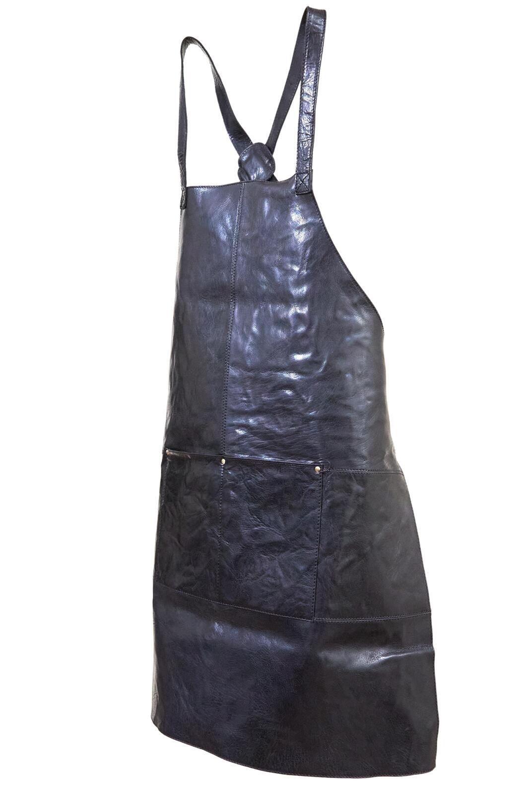 2x Pierre Cardin Professional Leather Apron Butcher Woodwork Barber Chef - Black 7