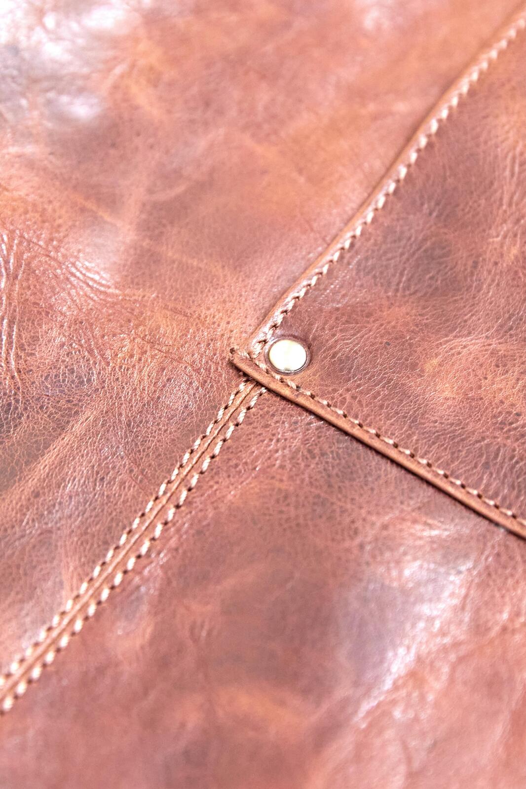 Pierre Cardin Professional Leather Apron Butcher Woodwork Hairdressing Barber Chef - Cognac 5