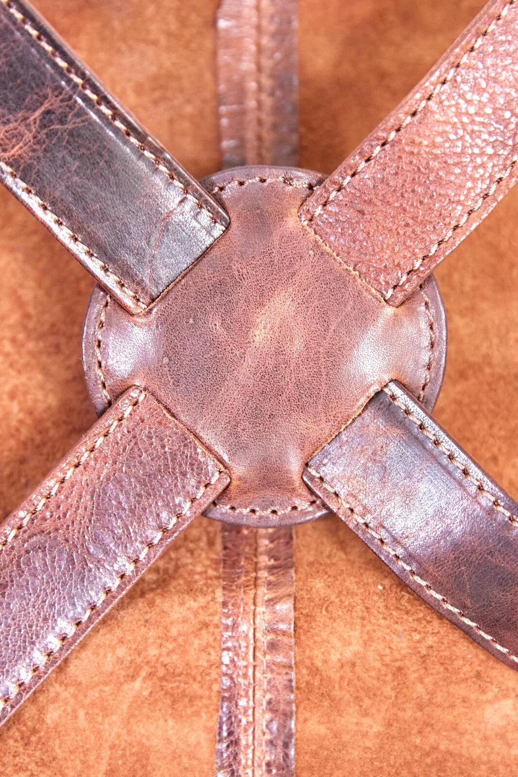 Pierre Cardin Professional Leather Apron Butcher Woodwork Hairdressing Barber Chef - Cognac 8