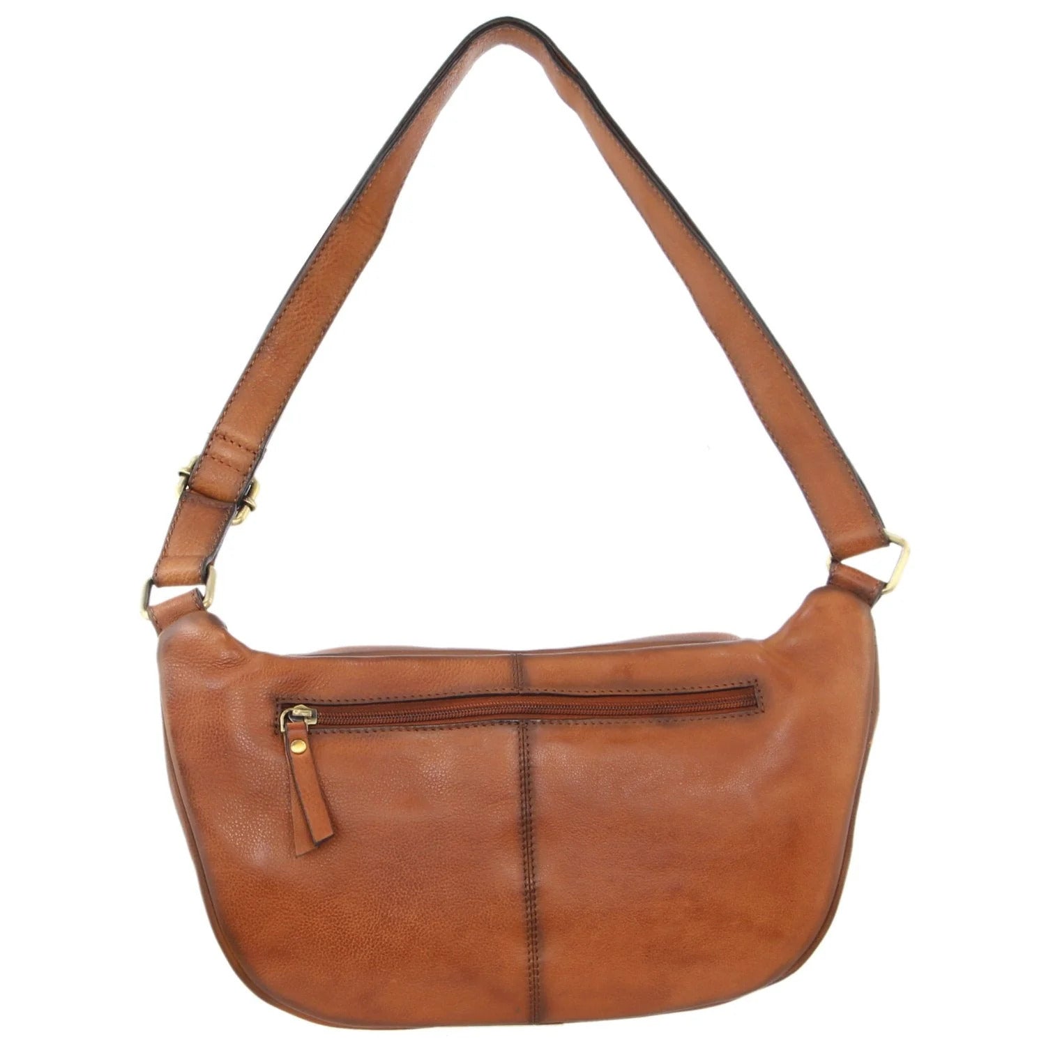 Pierre Cardin Women Sling Bum Bag Leather Crossbody Shoulder Travel Chest - Cognac 5