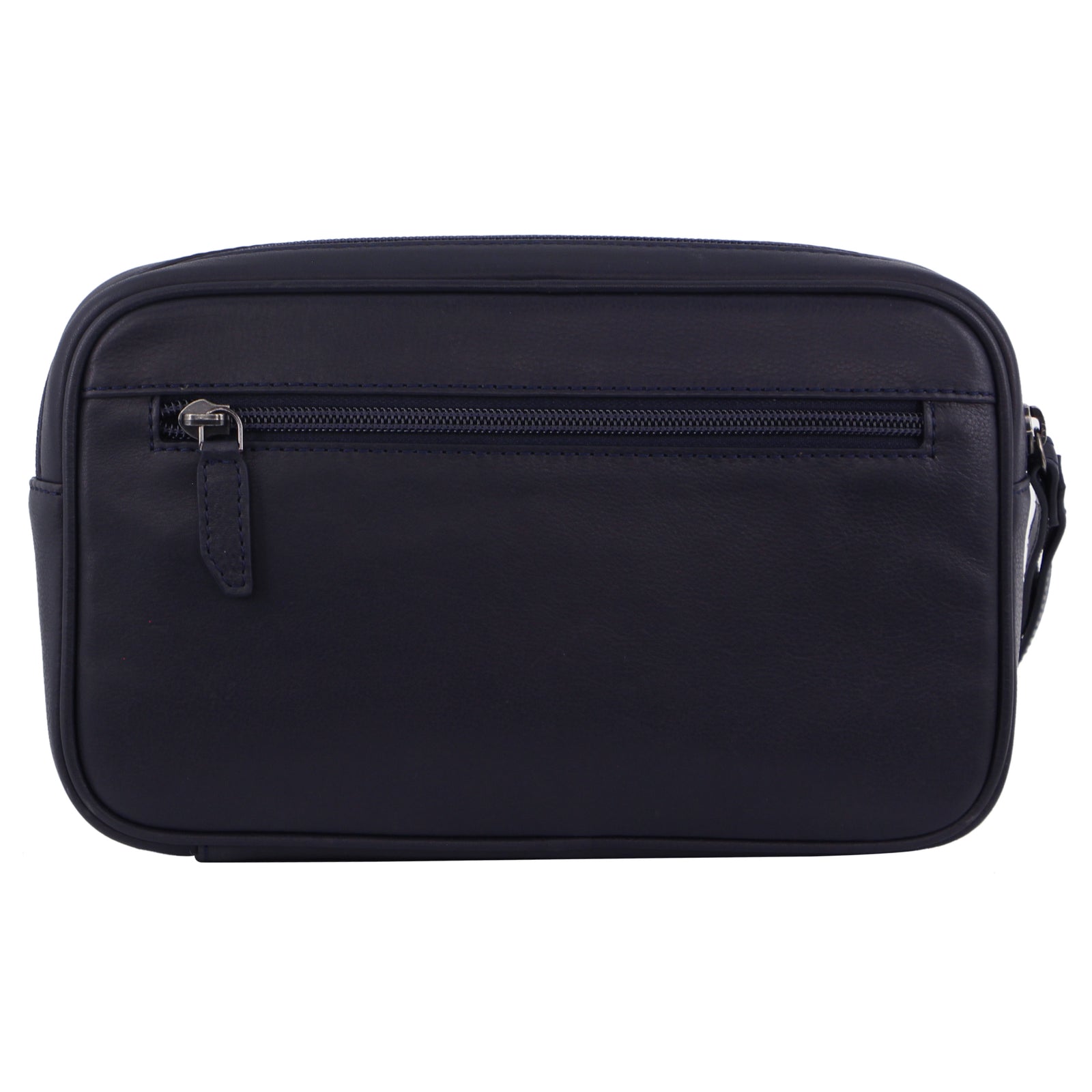 Pierre Cardin Mens Leather Organizer Bag Toiletry Case - Navy 3
