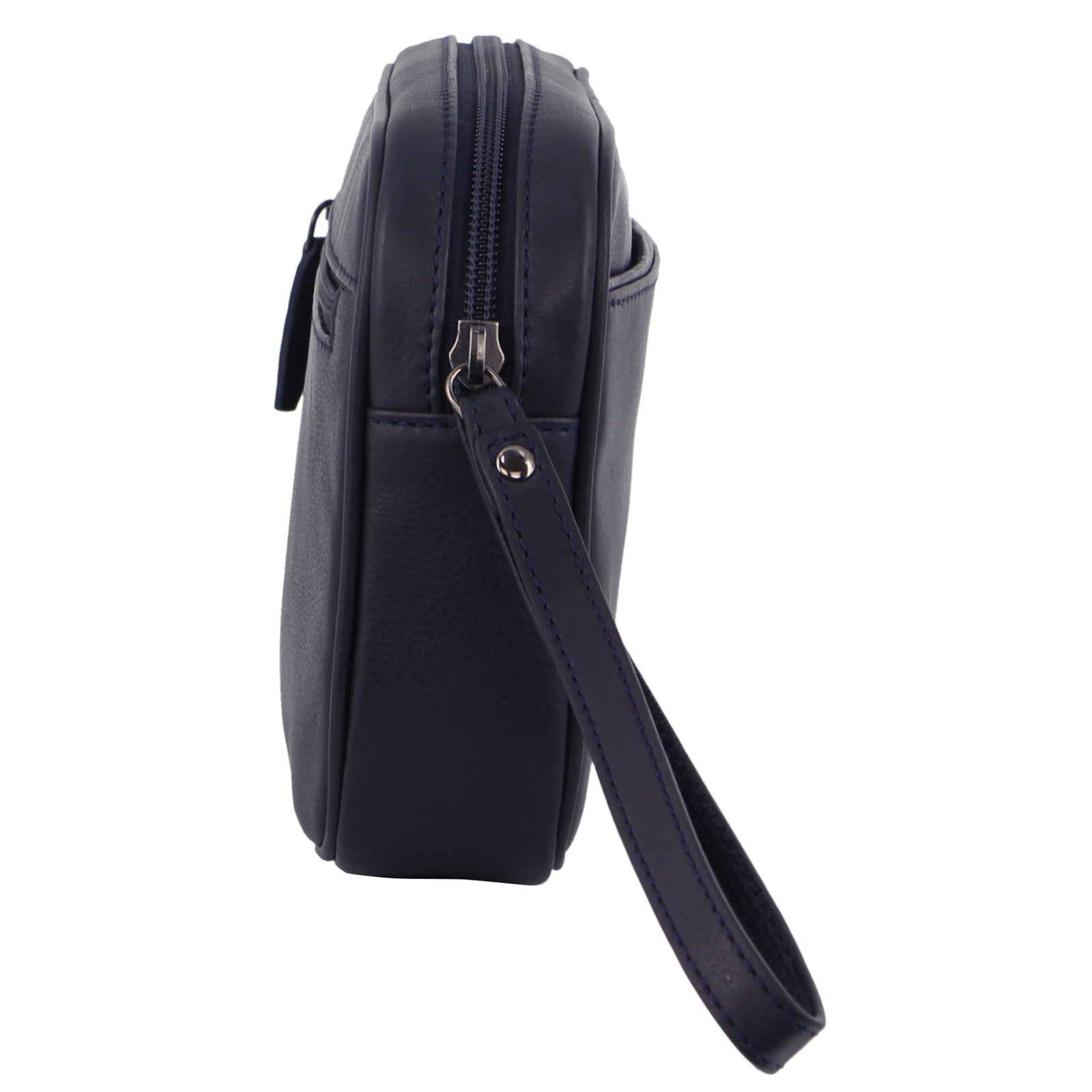 Pierre Cardin Mens Leather Organizer Bag Toiletry Case - Navy 4
