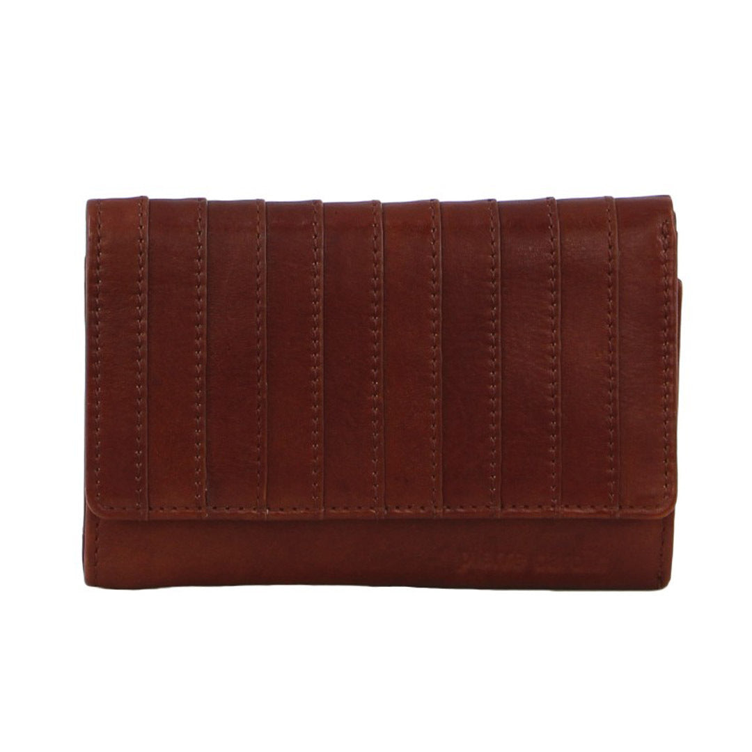 Pierre Cardin Womens Leather Wallet Stich Design Large Tri-Fold in Tan Brown 3