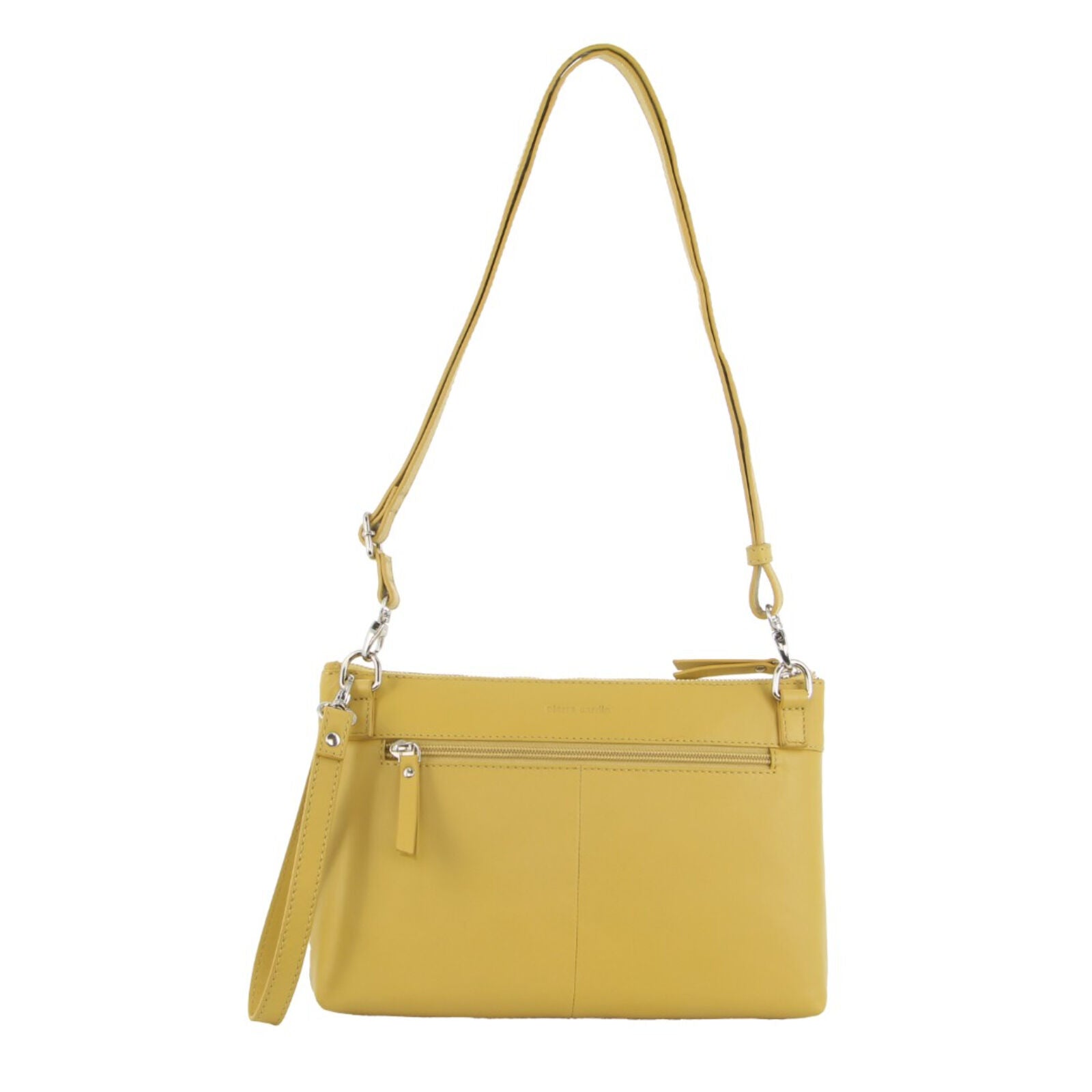 Pierre Cardin Womens Crossbody/Clutch Leather Bag in Yellow 3