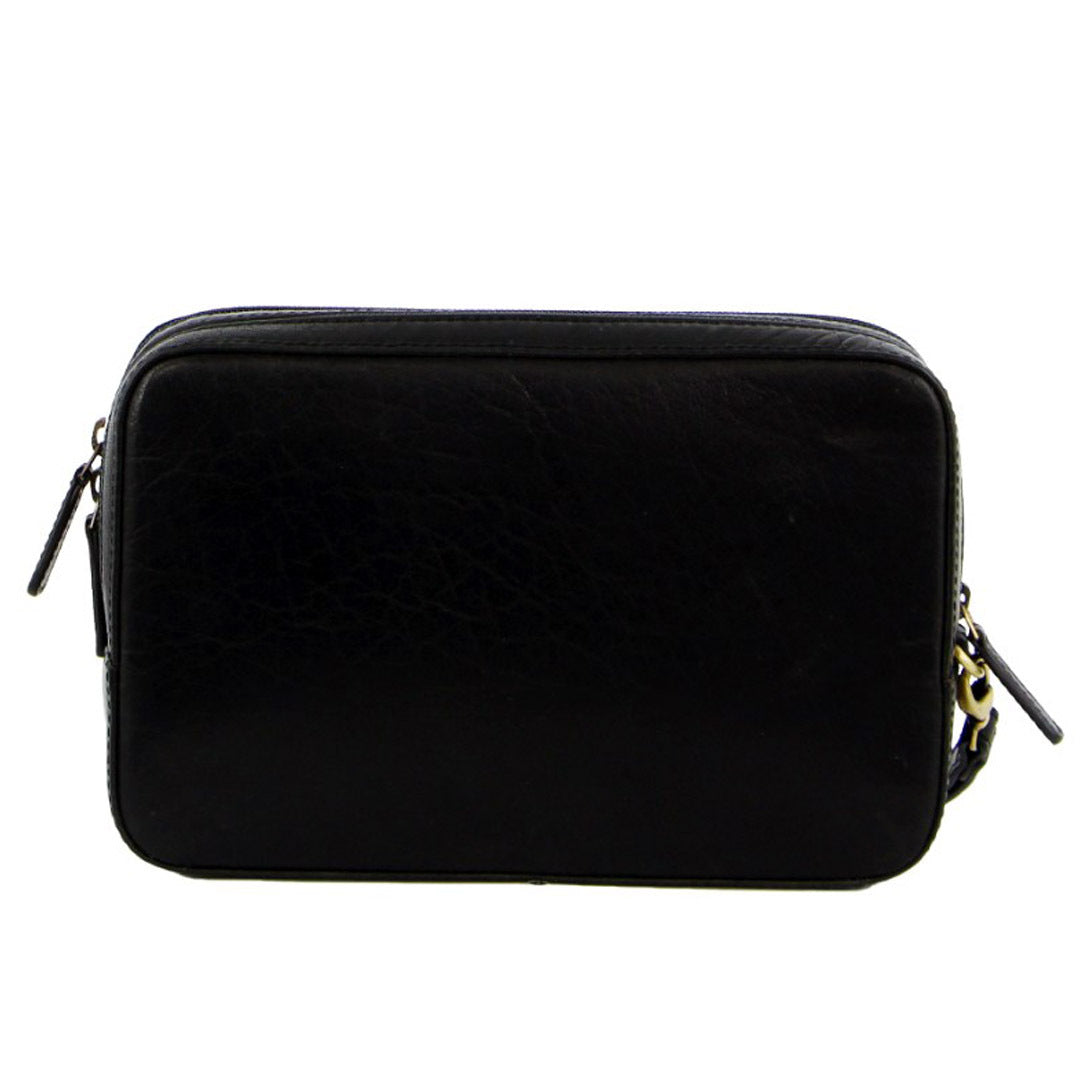 Pierre Cardin Mens Italian Leather Organizer Bag Toiletry Travel - Black 3