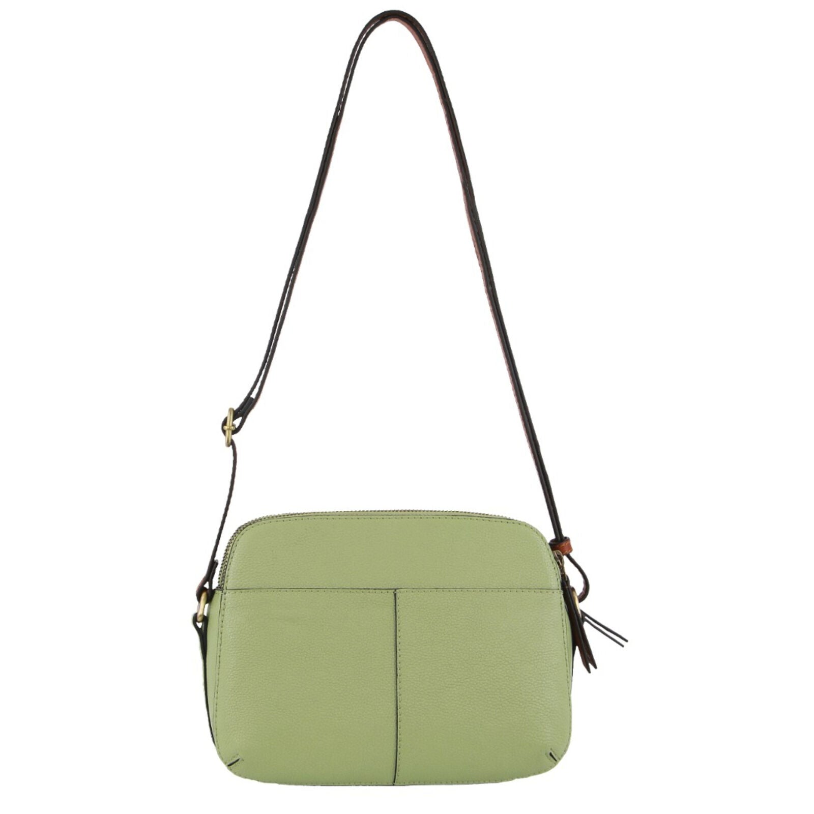 Pierre Cardin Leather Cross Body Bag Dual Zip Adjustable Strap Shoulder Clutch 3