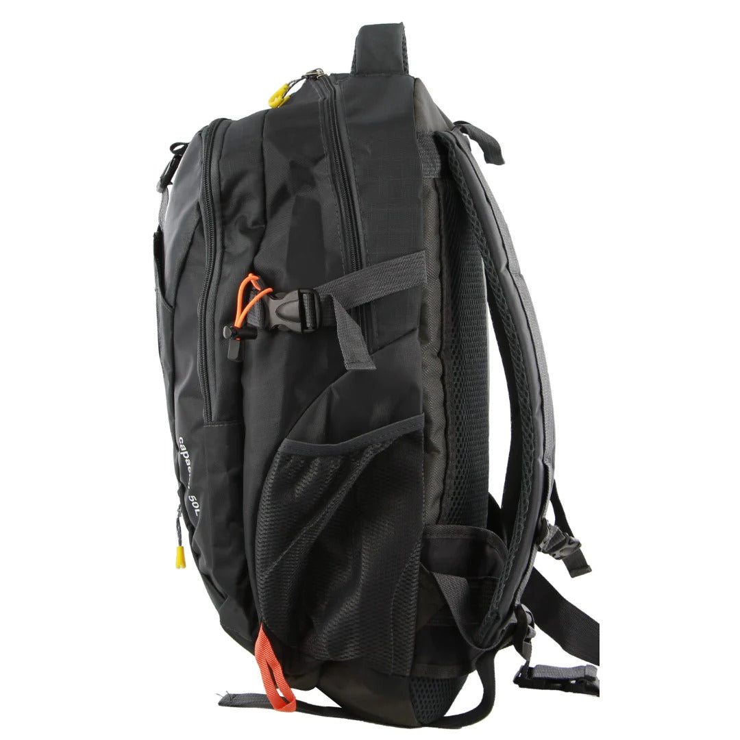 Pierre Cardin Mens Nylon Travel & Sport Medium Backpack Bag in Grey/Black 4