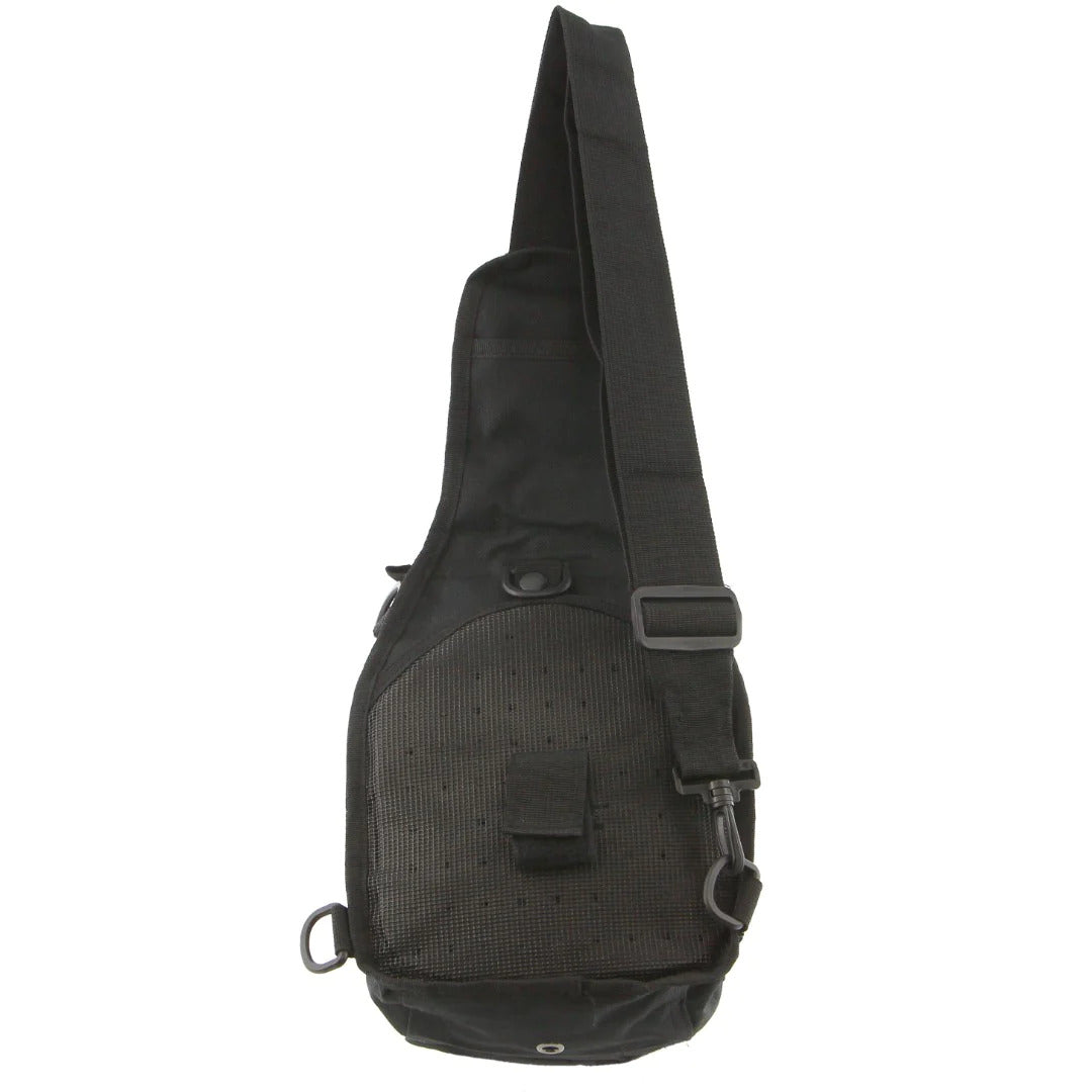 Pierre Cardin Cross Body Tactical Sling Bag Rucksack Army Style in Black 4