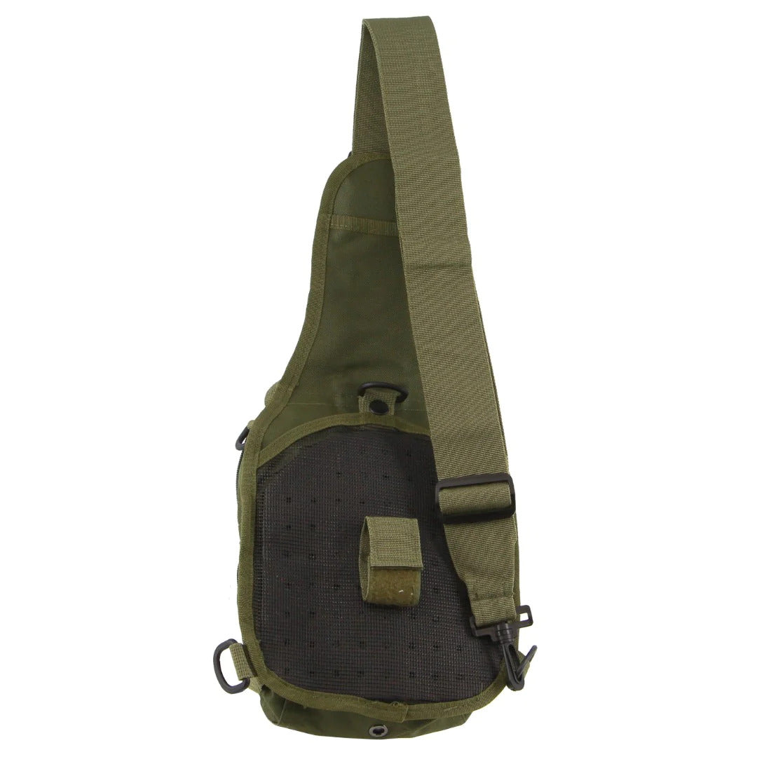 Pierre Cardin Cross Body Tactical Sling Bag Rucksack Army Style in Green 4