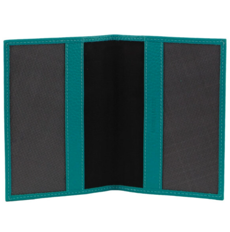 Pierre Cardin Slim Leather Passport Wallet Holder RFID Case Cover - Turquoise 3