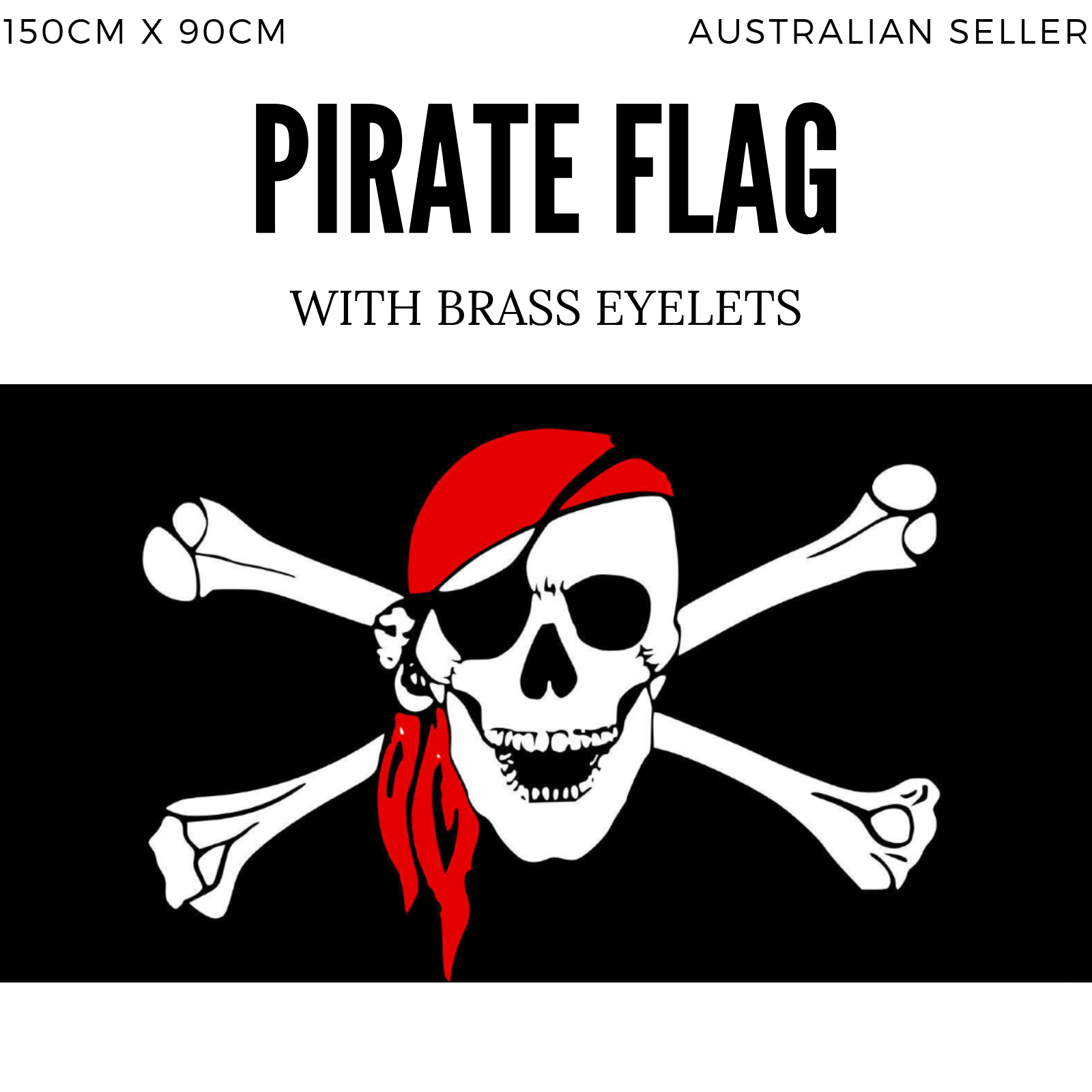 PIRATE FLAG Skull Party Pirates Skull & Crossbones Large 150 x 90 Jolly Roger 4