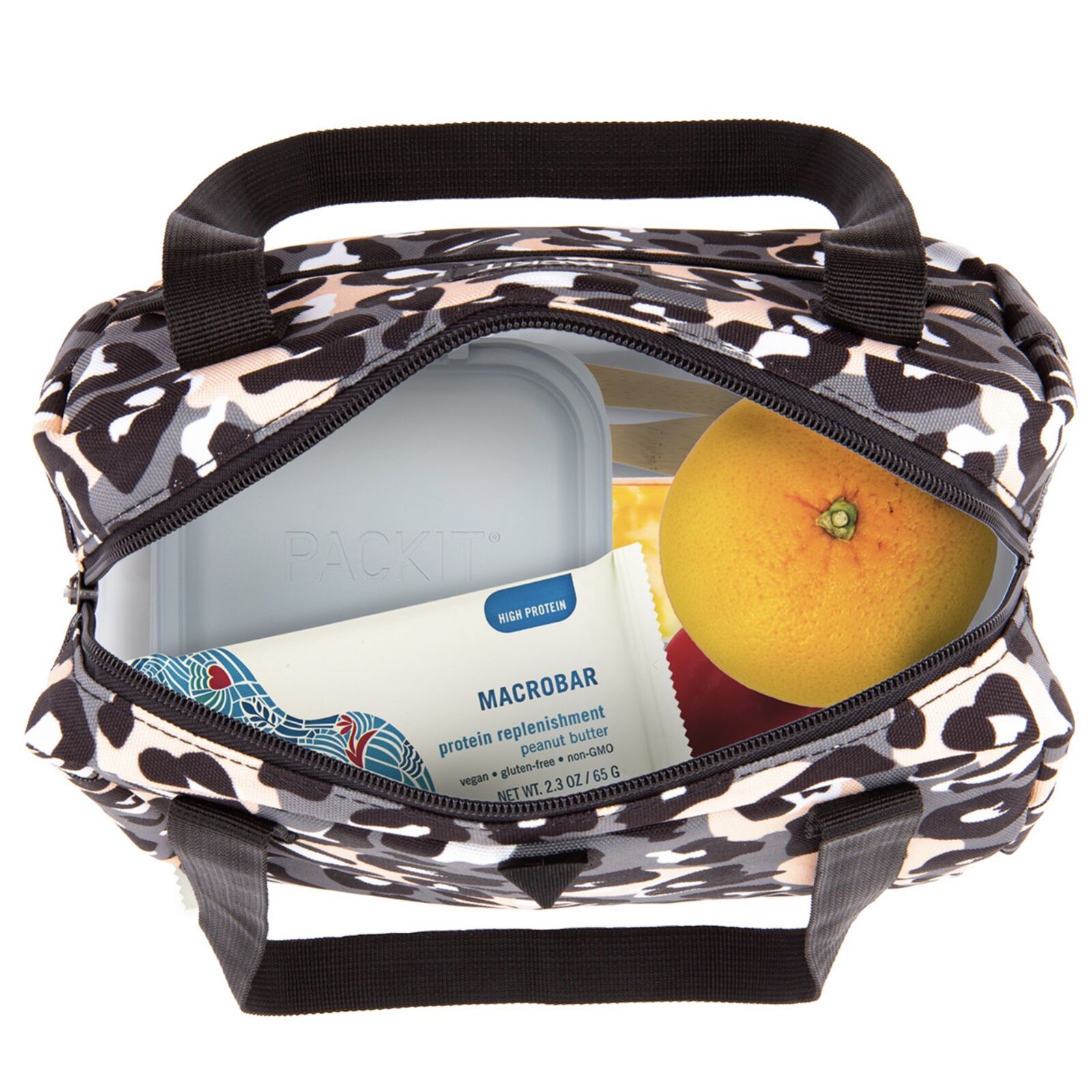 PACKIT Freezable Ice Lunch Bag Tote Food Storage Camping Travel Tiger - Wild Leopard 3