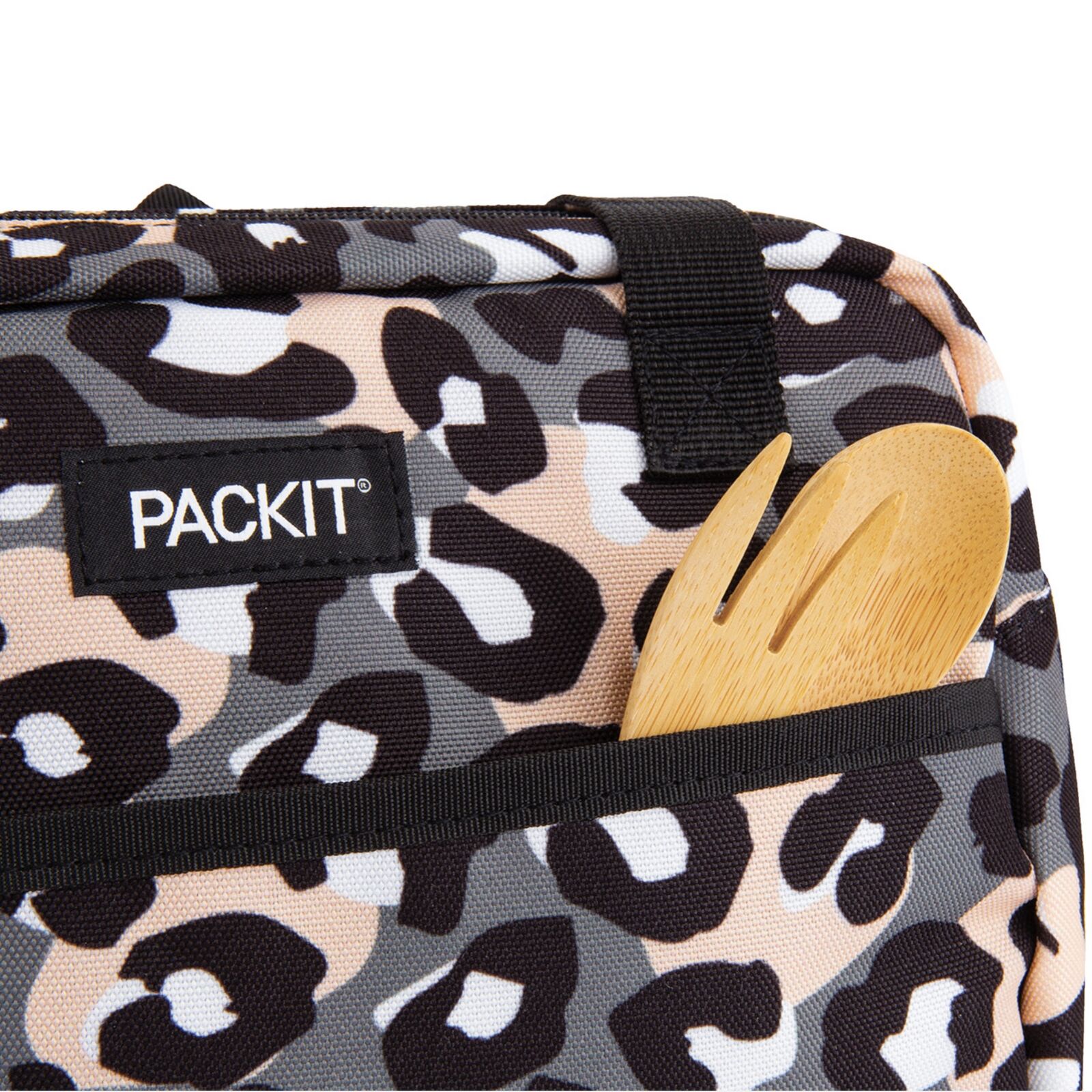 PACKIT Freezable Ice Lunch Bag Tote Food Storage Camping Travel Tiger - Wild Leopard 6