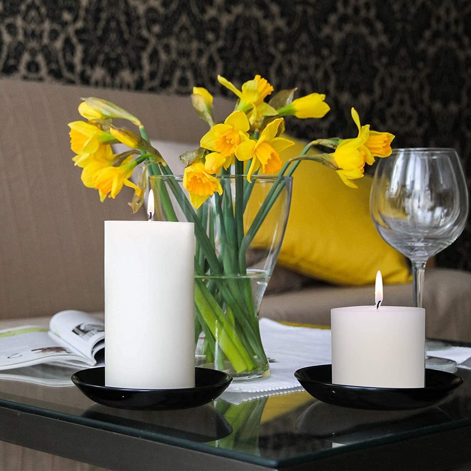 48x Premium Church Candle Pillar Candles White Unscented Lead Free 36Hrs - 7*7cm 6