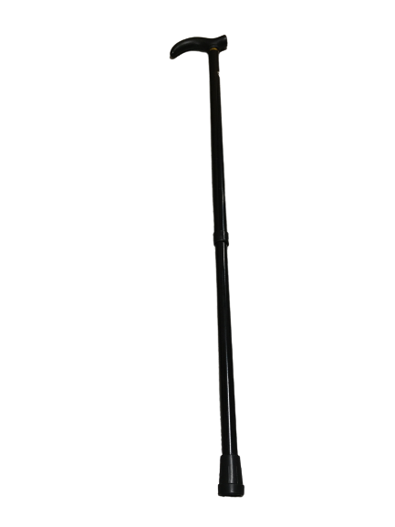 Metal WALKING STICK Travel Extendable Pole Compact Adjustable Lightweight - Black 4