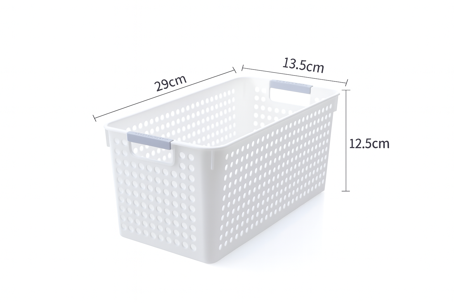 36x Premium Plastic Storage Basket Bulk w/ Grip Handles 29*13.5*12.5cm 7
