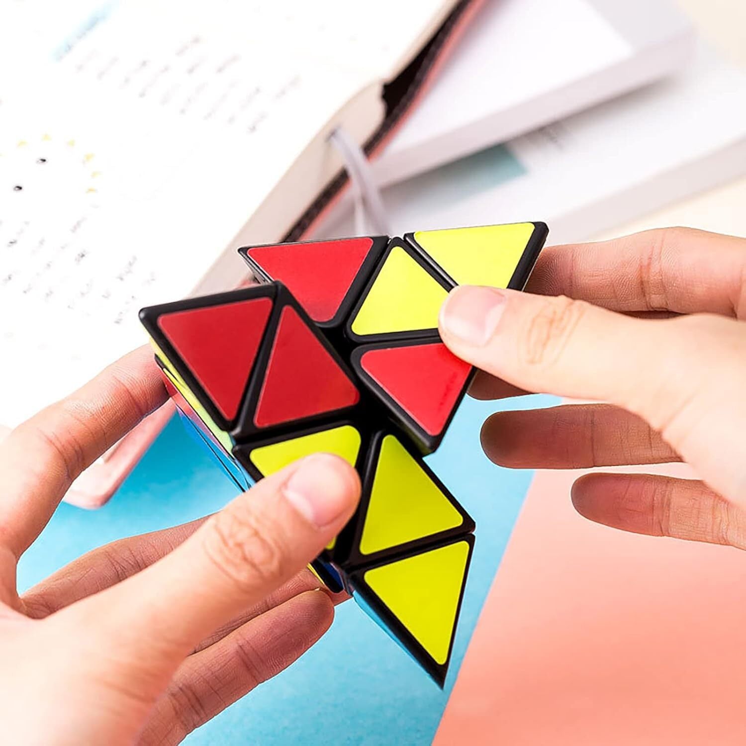 3x3 Triangle Speed Cube Pyramid Brain Teaser Puzzle Magic Educational Toy 7