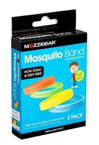 Mozzigear Mosquito Kids Wrist Band Repellent Camping Hiking Non-Toxic Childrens 2pk 3
